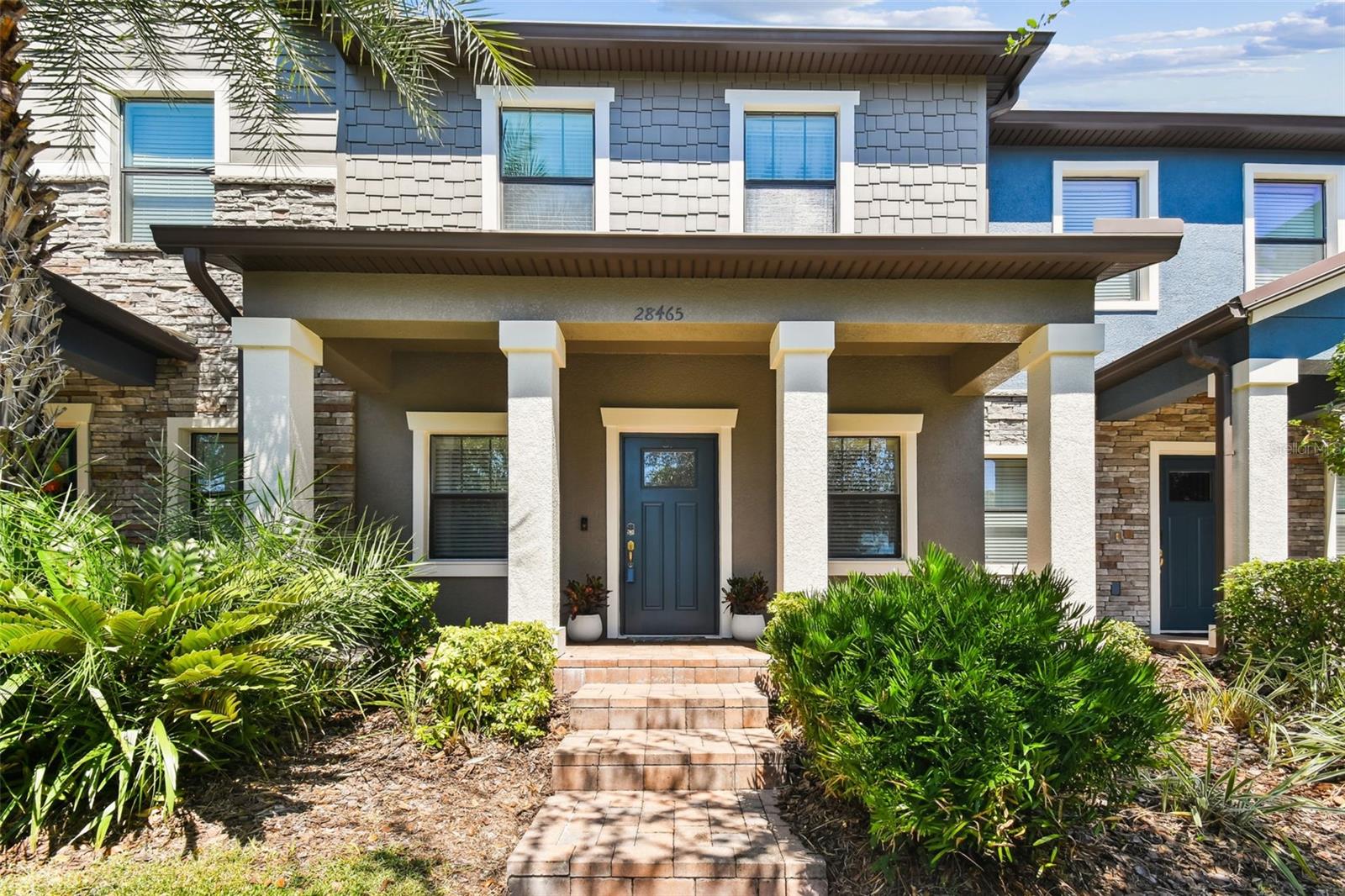 Welcome to the luxurious lifestyle of The Arbors of Wiregrass Ranch! Move in ready! Low HOA that's perfect to live in or invest as an income rental that's approved by HOA. This Sycamore model 2 Bedroom/ 2.5 Bath + Loft townhome has it all. Open floorplan with chef's dream kitchen features new appliances, extended island with seating, granite countertops, and room to entertain family and friends comfortably and effortlessly. The second floor has a flex loft that can be used for a home office, playroom, or an extra guest room. Large primary owner's suite has walk-in closet, en-suite bathroom and dual sinks. Second bedroom with dual closets. Fabulous private fenced spacious patio off the kitchen to extend your living space, complete with garage entry and a storage room. Enjoy your carefree days at the community pool.
Conveniently located to interstate roads, shopping, hospitals, and all sorts of restaurants and entertainment. CDD is included in the taxes.