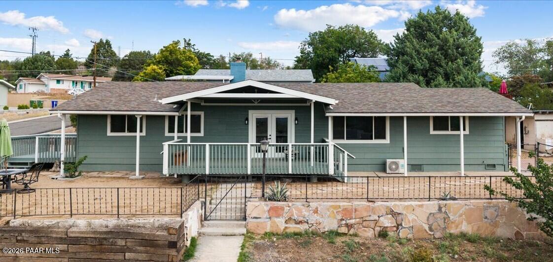 Don't let the age fool you--this home has been remodeled from head to toe!Enjoy stunning Thumb Butte views from the front porch of this beautifully updated single-level home offering 1,884 square feet, 3 bedrooms, and 3 bathrooms.The remodeled kitchen features gorgeous quartz countertops, a new oven, new dishwasher, convenient pull-out shelving, and updated luxury vinyl flooring. The spacious primary suite boasts a stunning, fully remodeled bathroom, while fresh interior and exterior paint, newer windows, and a cozy electric fireplace add comfort and style throughout.Outside, you'll find a fully fenced yard with plenty of room for RV parking--or even the possibility of adding a guest home.Bonus: The home is perfectly configured with a 384-square-foot mother-in-law suite or income-producing rental opportunity!Conveniently located just minutes from shopping, restaurants, medical facilities, and everything Prescott has to offer, this move-in-ready home combines modern updates, flexibility, and an unbeatable location.This is one you truly need to see in person to appreciate all the thoughtful upgrades and possibilities. Schedule your private showing today before this incredible Prescott home is gone!