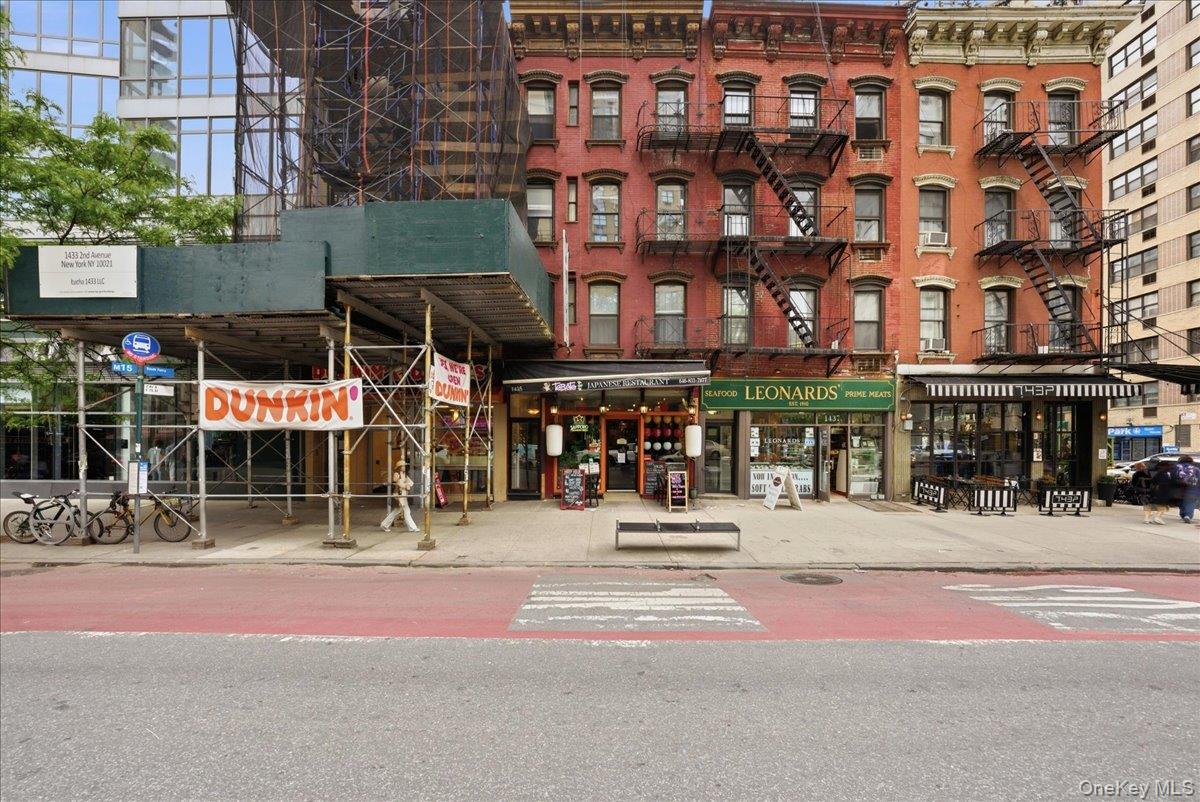 Beautiful mixed use building in the heart of the Upper East Side. Very well maintained. 4,340 sq/ft of interior space. The first floor is currently used as a very highly profitable restaurant. The second, third, and fourth floor units all feature 3 bedrooms, 2 full bathrooms, a living/dining room, and a kitchen. Very conveniently located. Close to the M15, M72, M101, M102 and the M103 busses. Close to the 4,5,6, N,Q, and R trains. Don't miss this chance to own this wonderful investment opportunity!