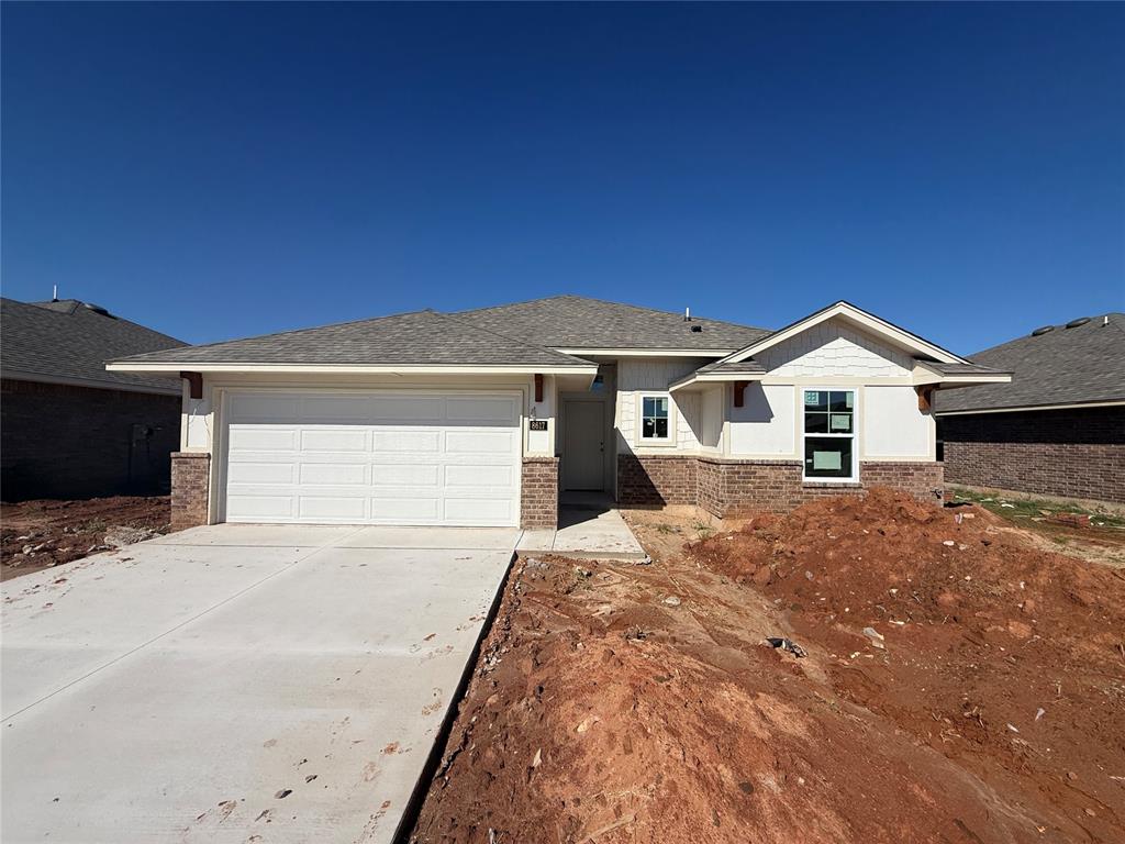 New construction 3-bedroom, 2-bath home in the Pennbrooke community of northwest Oklahoma City featuring a functional split floor plan. The open-concept living area includes a spacious kitchen with a large quartz island, soft-close cabinetry, and space for gatherings. Construction features include a pre-piered foundation, tornado safety straps, radiant barrier roof decking, a Schluter shower system, PEX plumbing, a tankless water heater, Low-E windows, and 16-inch on-center framing for durability and energy efficiency. Conveniently located with access to the Kilpatrick Turnpike, I-40, I-44, and NW Expressway, near shopping, dining, parks, and schools. The Andrew floor plan is currently under construction with options for interior selections.