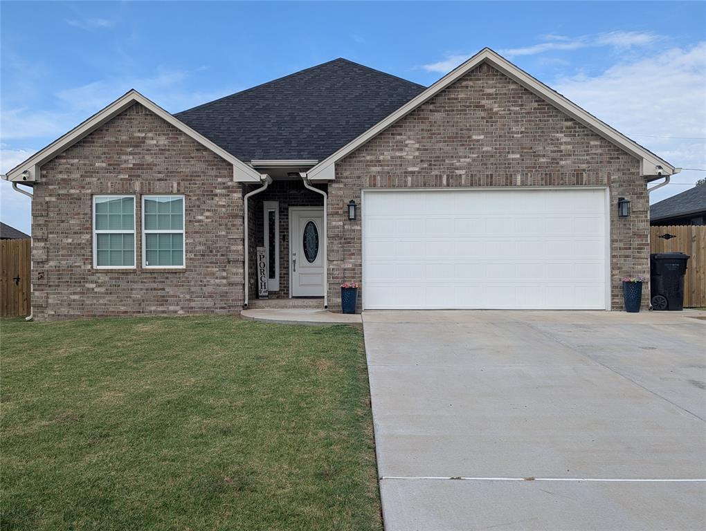 Granite countertops throughout add a polished touch to this well-designed home. The thoughtful floor plan features luxury vinyl flooring throughout the main living areas, along with 3 bedrooms and 2 bathrooms. The spacious primary suite includes a private bathroom with dual sinks and his-and-hers walk-in closets. Conveniently located just off I-35, this home offers easy access to shopping, dining, work, and just about anywhere else you need to go in the Oklahoma City metro.