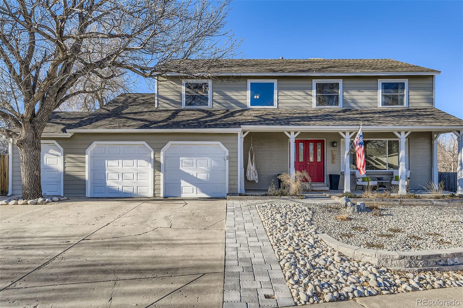 This beautifully updated 2-story in Liberty Hill features 5 bedrooms (4 upper / 1 bsmt non-conforming), 3.5 baths, living room, open kitchen, breakfast nook, finished basement (family room, bedroom / office, bathroom, utility room) and 3 garage spaces.  Pride of ownership shines throughout.Upgrades include a modern & on trend kitchen (slab granite counters & island, stainless steel appliances (gas cooktop), glass tile backsplash, ample cabinetry for storage), updated bathrooms and so much more. Boasting both central air and an evaporative cooler, this home will stay comfortable during those hot summer months. Many of the expensive upgrades have been done and include the main floor and primary bedroom engineered Pergo hardwood flooring; all new James Hardie siding & Pella Windows (2024); water heater (2024), new furnace and central A/C (2021).The open floorplan on the  main level is ideal for entertaining or family dinners.  A finished basement is perfect for guests or that teen wanting their own space.Enjoy relaxing or grill & chill in the rear yard on the covered patio. People watch from the front covered patio or garden in the bed.  No HOA or metro district.  Great neighborhood and a short distance to Willow Creek park / trail. Littleton School District.Close to dining, shopping, entertainment and other amenities.  Don't miss your opportunity.  Welcome Home!