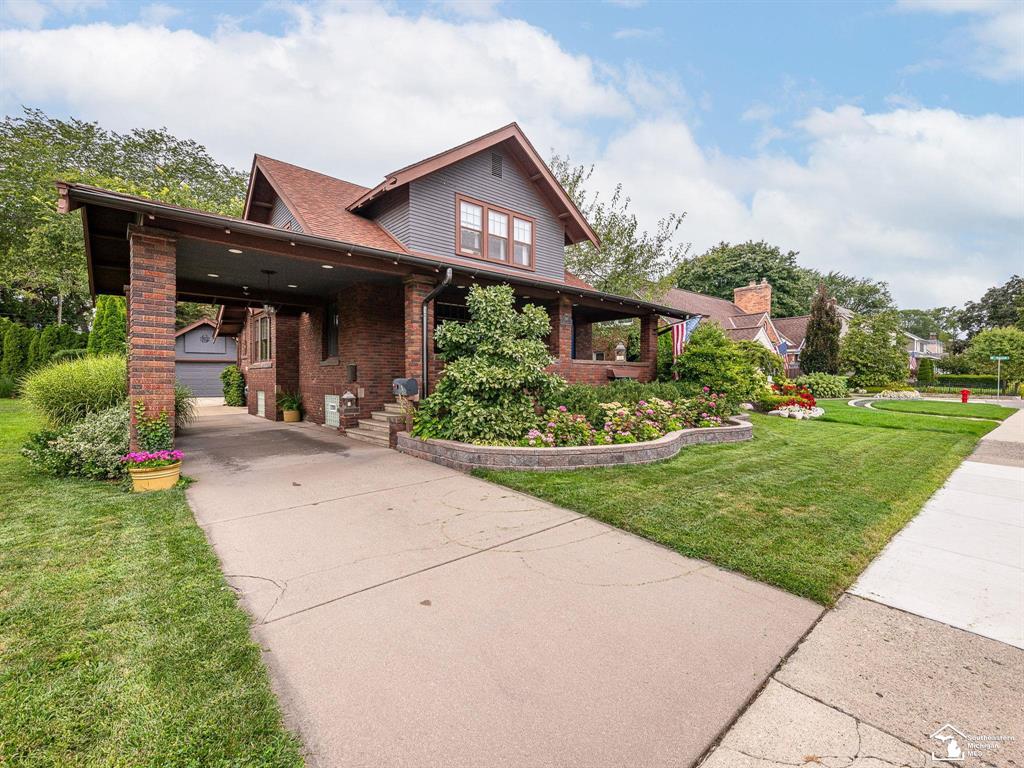 A Historic Craftsman in the Heart of Downtown! This beautifully preserved century-old Craftsman home offers timeless character and exceptional craftsmanship throughout. Featuring four spacious bedrooms and 2.5 bathrooms, the home showcases original hardwood flooring, intricate crown moldings, custom built-ins, and rich woodwork that reflect its historic charm. The open floor plan is ideal for modern living and entertaining, complemented by an updated kitchen and bathrooms that blend contemporary style with classic design. Outdoor amenities include a covered front porch and private stamped concrete patio, a lush landscaped yard, and a detached two-car garage. Located in the highly sought-after downtown Plymouth neighborhood, this property provides walkable access to local shops, dining, parks, and community events. A rare opportunity to own a piece of Plymouth's architectural heritage with all the conveniences of today.