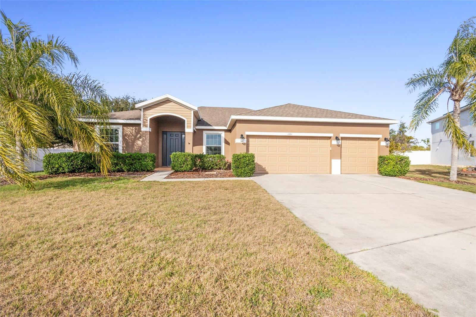 Buyers' financing fell through. This sophisticated, beautifully maintained move-in ready 4-bedroom, 2-bath 3-car garage DR Hortons Manchester model home blends modern smart technology with thoughtful upgrades designed for convenience and comfort throughout. The property is equipped with a full alarm system, Ring doorbell (subscription ready), whole home wi-fi extender and a Nest thermostat energy efficient climate control for comfort and peace of mind. Experience seamless control with Amazon Alexa wired lighting system covering the kitchen counters, driveway and lanai adding both convenience and ambiance.  The spacious family room is professionally wired for an Atmos digital surround sound feeder, while the primary suite with tray ceiling, features dedicated Dolby Digital surround sound wiring and includes a TV that conveys with the sale, perfectly complemented by the integrated audio setup. Ceiling fans with light features are installed in the family room and all bedrooms for year-round comfort. Interior finishes are tastefully color- coordinated throughout the entire home. All windows are equipped with blinds, and the drapes and curtain rods in two bedrooms, as well as the guest bathroom rod, are included. The home features a specialized hot water circulating system adjustable to the owner's preference, ensuring quick access to hot water throughout. The kitchen is designed for functionality, offering pull-out trays in all cabinets for easy organization and maximum accessibility. Save on utility costs with a separate reclaimed water meter with a filtration system dedicated to irrigation - an efficient and eco-friendly feature. This home is close to I-4, 17/92, 415, shopping, restaurants, Orlando attractions and beaches. Come see for yourself!