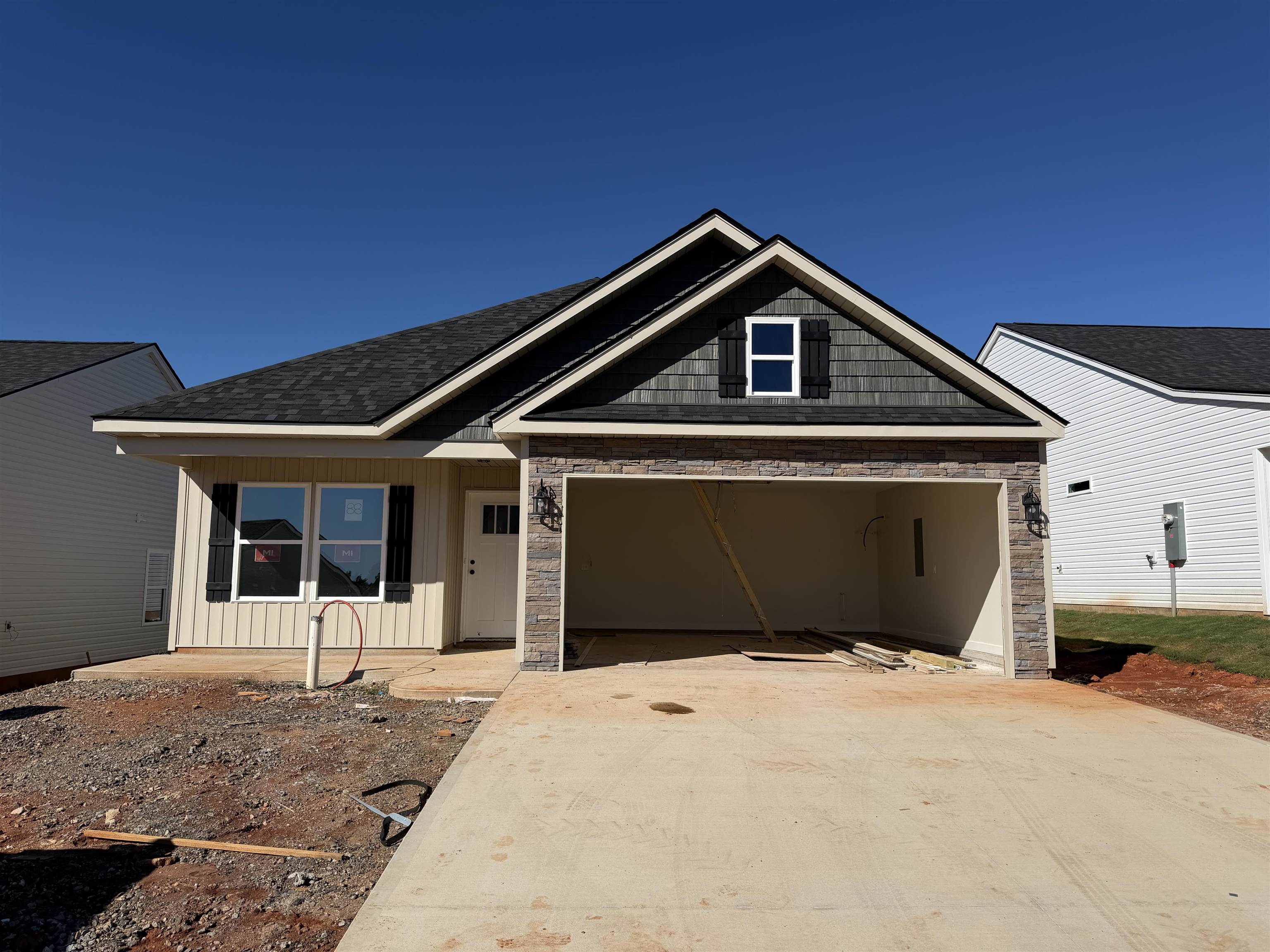 The Cheshire (Lot 88) offers a modern, open concept living area perfect for entertaining.  4 bedroom, 2.5 bath. Complete with the craftsman chair rail, crown molding, and rope lighting.  Covered back patio.   30-year architectural shingles, site-built construction, and a 10 year limited warranty are included to give you peace of mind. Preferred Incentive Available.