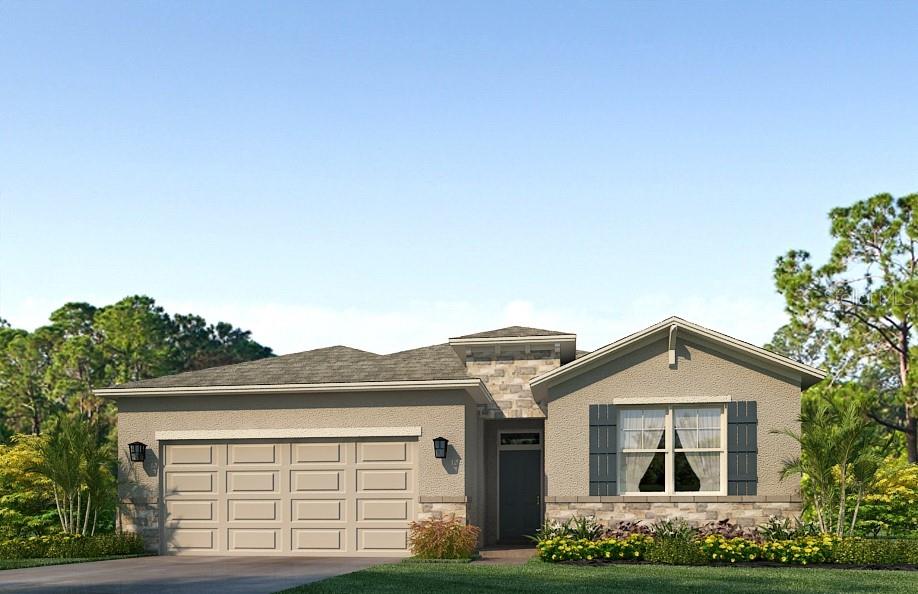 Under Construction. Experience the epitome of modern living in this four-bedroom open concept, all concrete block constructed home. The expansive layout seamlessly integrates the living, dining and kitchen areas, creating a spacious and interconnected environment. With four well-appointed bedrooms, this home offers versatility and ample space for family or guests. The primary bedroom features an ensuite bathroom and walk-in closet. This home comes complete with a smart home package, “Home is Connected”. Welcome home to a new standard of living. This home includes a stainless-steel electric range, microwave, and built-in dishwasher. Pictures, photographs, colors, features, and sizes are for illustration purposes only and will vary from the homes as built. Home and community information including pricing, included features, terms, availability and amenities are subject to change and prior sale at any time without notice or obligation. CRC057592.