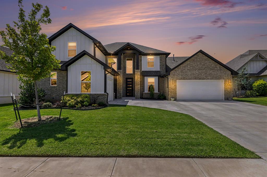 Luxury living awaits at this stunning residence nestled within one of Norman's premier gated communities.  Designed with both elegance and functionality in mind, this exceptional home offers 5 spacious bedrooms, 3.5 bathrooms, and a  private study that could also be used as another bedroom or a dining room, all complemented by thoughtfully curated finishes throughout. From the moment you enter, you'll appreciate the expansive open concept design, where the gourmet kitchen flows effortlessly into the inviting family room creating the perfect setting for entertaining  and everyday living.  The kitchen is a chief's dream, featuring abundant cabinetry, an oversized walk-in pantry with dedicated appliance shelving, and exceptional storage.The thoughtfully designed floor plan includes a luxurious primary suite on the main level, offering a private retreat, along with a secondary bedroom featuring its own en-suite bath ideal for guests or multigenerational living.  Upstairs, you will find three generously sized bedrooms and a spacious second living area, ideal as a game room, media room, or additional family gathering space.  Every detail has been carefully considered, including custom blinds throughout the home, an integrated alarm system, and a full sprinkler system.  The true showpiece is the breathtaking wall of sliding glass doors in the family room, opening completely to create a seamless indoor-outdoor living experience.  Step onto the covered patio, where a beautiful fireplace and motorized patio screens create the ultimate year-round entertaining space.Beyond the home, enjoy the amenities this exclusive gated community has to offer, including a swimming pool, clubhouse, basketball court, and scenic ponds.  This exceptional home is truly move-in ready and presents a rare opportunity to enjoy refined living in one of Norman's most sought after gated communities!