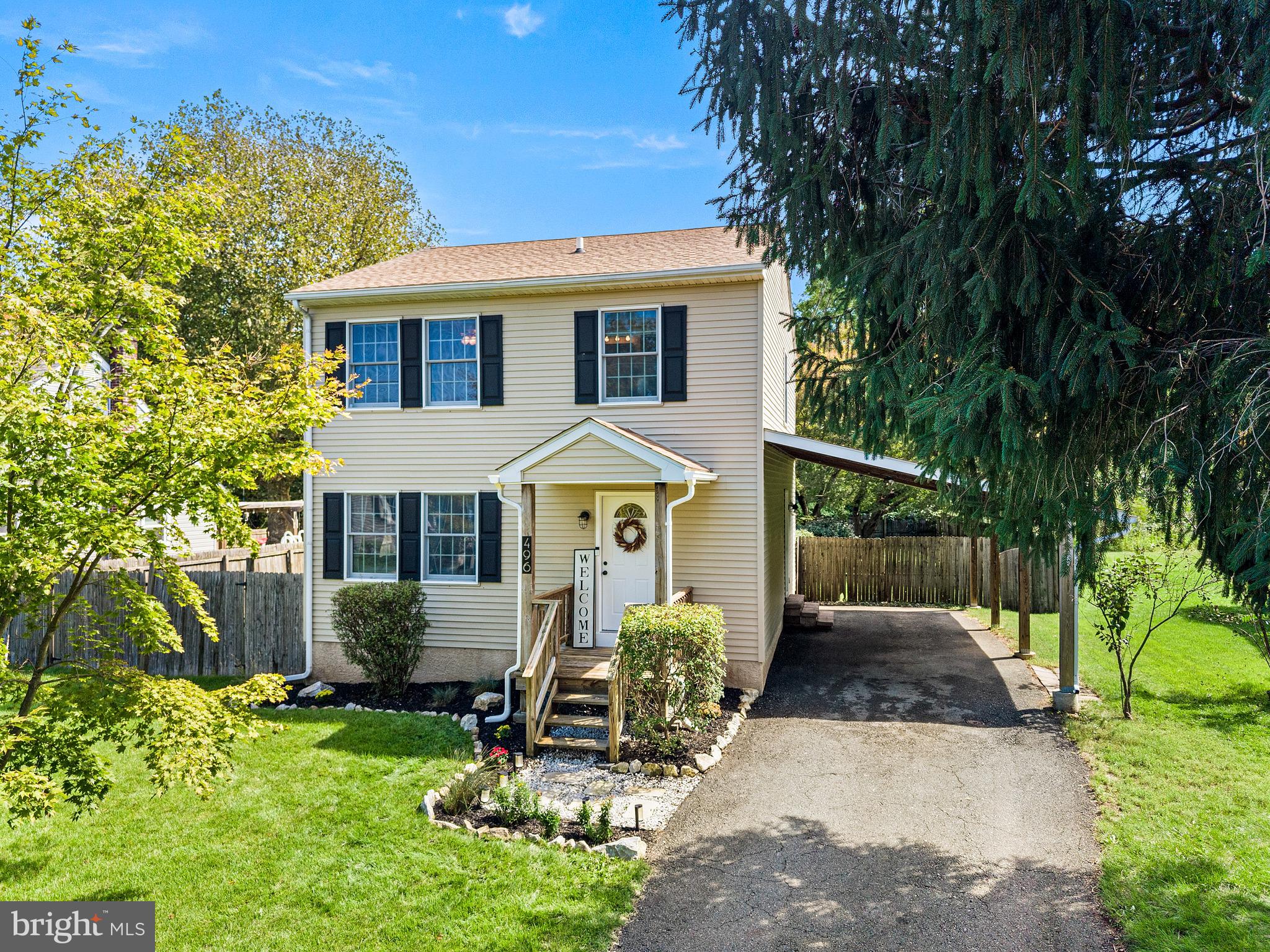 Come fall in love with style, updates, and an outdoor space you’ll want to show off! This truly turnkey 3-bedroom, 2.5-bath Colonial in the award-winning Owen J. Roberts School District is beautifully maintained, thoughtfully updated, and ready to enjoy this fall.Inside, warm laminate flooring flows through the inviting living and dining rooms, while the updated kitchen offers crisp white cabinetry, two-tone finishes, butcher-block countertops, stainless steel appliances, subway tile backsplash, recessed lighting and a center island with seating. The open flow between the living and dining spaces makes the main level feel bright, comfortable and welcoming.But the real showstopper is outside! Step through the dining room sliders to an incredible custom deck and entertaining space featuring a triple-tiered pergola and fire pit—an outdoor retreat made for crisp fall evenings and gathering with friends. The fenced backyard also includes a shed/playhouse with a loft, ready to become a she shed, workshop, studio, play space or whatever you can imagine.Upstairs, the primary bedroom features its own private en-suite bath, along with two additional bedrooms and a full hall bath. The basement adds even more usable space with a finished bonus room and separate laundry area. An attached carport doubles beautifully as a covered patio with convenient access directly into the kitchen. Add in a newer HVAC system (2024) and roof (2021), and this is the kind of home where the work has already been done—just unpack and enjoy!Conveniently located in North Coventry Township, this home offers easy access to Routes 100 and 422, making commuting toward Pottstown, Phoenixville, King of Prussia and surrounding areas a breeze. Enjoy being just minutes from shopping, dining, parks and everyday conveniences while still tucked away on a quiet neighborhood street.Your weekend plans just found an address. Come take a look before someone else claims the best seat by the fire pit.