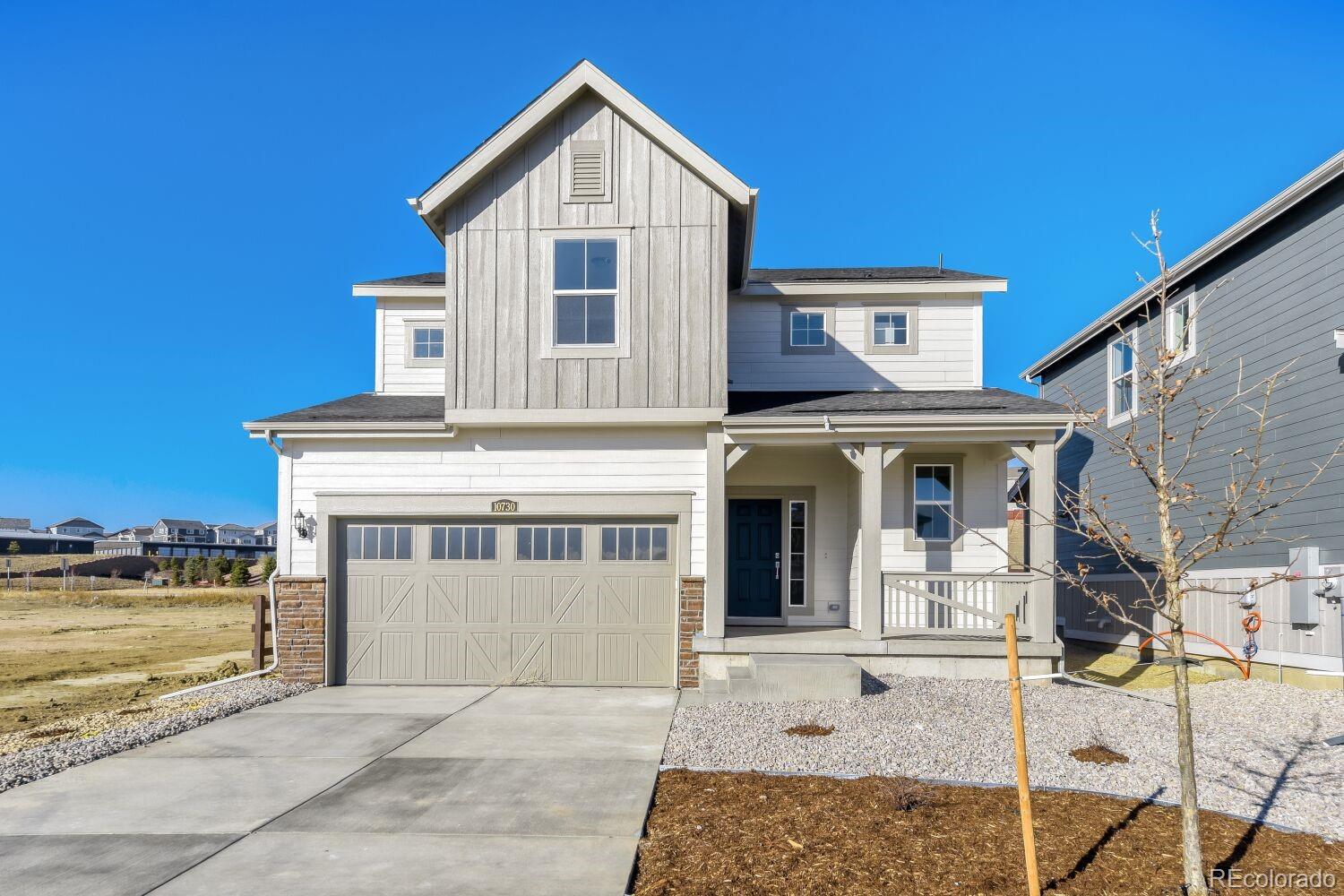 **Contact builder today about Special Financing for this home - terms and conditions apply**Available NOW!!  This beautiful new Evans 2-story  features 3 beds, 2.5 baths, laundry, great room, kitchen, dining room, loft, unfinished basement, 2 car garage and boasts an extensive backyard. Gorgeous design finishes and upgrades throughout including luxury vinyl plank flooring, stainless steel appliances and more. This builder provides the latest in energy efficiency and state of the art technology with several fabulous floorplans to choose from. Energy efficiency, and technology/connectivity seamlessly blended with luxury to make your new house a home. Newlin Crossing offers single family homes for every lifestyle. Close to dining, shopping, entertainment and other amenities. Don't miss your opportunity. Welcome Home! Photos and walkthrough tour are model only and subject to change. In addition to the Newlin Crossing Metro District, there is the Stonegate Village Metropolitan District that services and maintains the clubhouse and pool. An additional $72.78 per month operations fee is imposed.