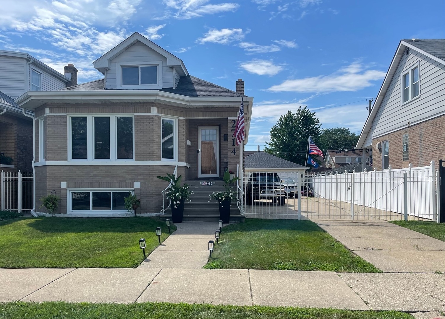 Owner Relocating - Don't Miss This One! This huge 6-bedroom Chicago bungalow sits on a rare double lot (50x125) with a lovely long side drive-a great way to save on parking and a 2.5-car garage with party door.  The renovated lower level offers extended living space with 2 bedrooms, while the main floor features hardwood floors throughout and original crown molding for timeless character.     Recent updates you'll love include: * French doors opening to a new deck (2022) * New roof on both the home and garage (2024) * Pool installed (2022) * Upgraded closets with sliding doors * New appliances * Recently serviced furnace. This home truly has space, updates, and charm-sold as-is but absolutely move-in ready.     Schedule your showing today and see it for yourself!