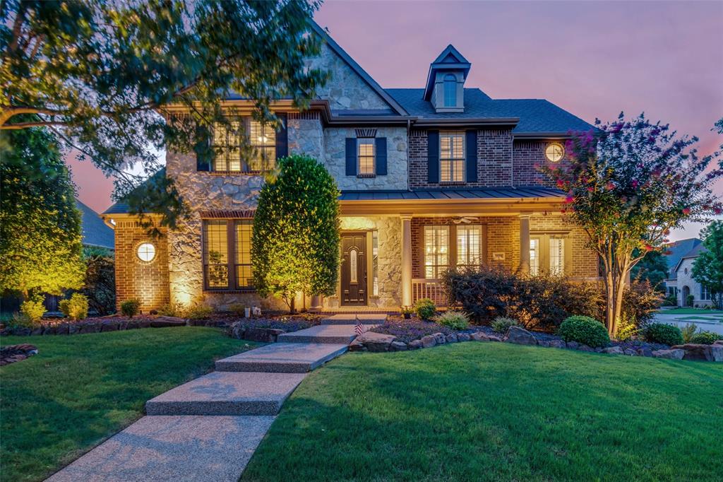 Turn-key luxury on a corner lot in Castle Hills! Built in 2006 and fully updated in 2020, this stylish home offers modern finishes and effortless living - no remodeling required. Major upgrades include all-new HVAC systems and a Rinnai tankless water heater installed in 2024. The open-concept kitchen is a showstopper, featuring custom cabinetry with accent lighting, Taj Mahal quartzite countertops, a cozy breakfast nook, and newly installed hardwood floors throughout the main level. The first floor also includes two spacious living areas, formal dining, a dedicated home office, laundry room, and a serene primary suite. Upstairs, you’ll find a third living space, a theater or golf simulator room, a full guest suite with private office and en-suite bath, plus two additional bedrooms connected by a Jack-and-Jill bathroom. Step outside to the inviting front porch - perfect for morning coffee or evening wine, or unwind in the privacy of your spacious backyard, complete with a custom pool and stamped concrete decking designed for entertaining. Enjoy resort-style living in Castle Hills, with access to 7 community pools, 26 parks, tennis and pickleball courts, miles of walking trails, and the option to join The Lakes at Castle Hills Country Club, offering golf, dining, fitness, and a luxury pool experience. Conveniently located near Grandscape, The Star, PGA HQ, DFW Airport, and Legacy West. Daily hand-delivered mail service included. Zoned to highly sought-after Castle Hills Elementary!