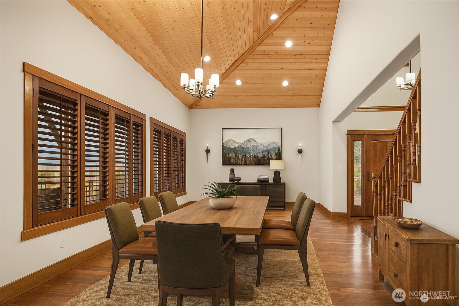 Virtually Staged Dining room