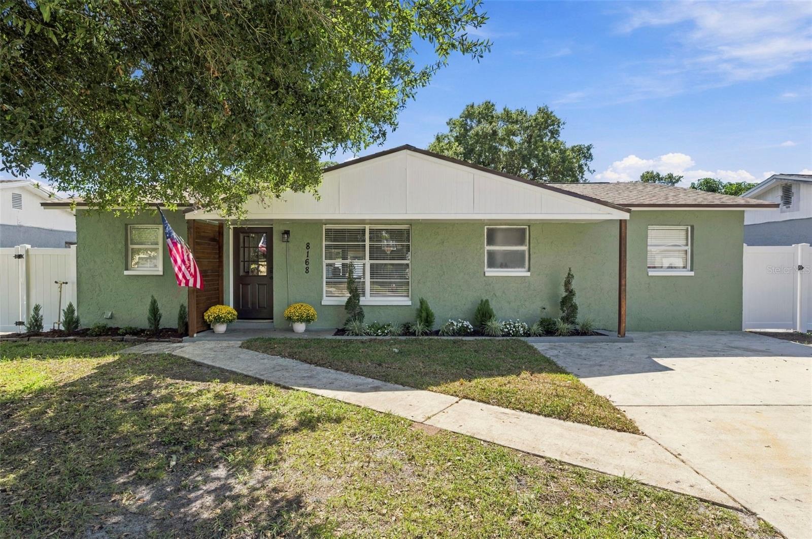 Welcome to 8168 82nd Ave! HOME sweet HOME. This beautifully refreshed home offers the perfect combination of modern updates, comfort, and Florida living! Featuring a BRAND-NEW ROOF, fresh interior and exterior paint, and luxury vinyl plank flooring throughout, this home is move-in ready and waiting for its new owners. The kitchen comes equipped with stainless steel appliances, while the freshly updated bathroom offers a clean, modern feel. HAND picked fixtures throughout really bring this home together. Step outside to the expansive screened-in lanai, providing the perfect space for entertaining guests, enjoying your morning coffee, or simply relaxing and enjoying the Florida weather year-round. With its numerous updates, inviting living spaces, and convenient location, this home is an excellent opportunity you won't want to miss. Schedule your private showing today!