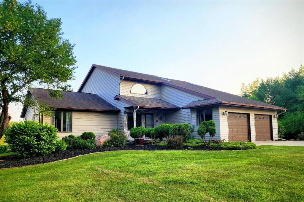 First time on the market! This large executive estate includes custom built 3 bedroom; 4 bath home with 2 kitchens on 22.41 acres with approximately 1,130 feet of Battle Creek River frontage. 2 large outbuildings and finished walkout basement. Home is nestled back off the main road roughly 850 feet by way of black top drive and large cement driveway. Large foyer with custom hardwood stairs and catwalk through living room with 17-foot ceilings. 2 bedrooms and bath upstairs with sky lights. Large living room with stone front gas fireplace and huge Andersen windows.  Open kitchen with York Towne cabinets/garden window/double ovens/refrigerator/garbage disposal/glass top range with built in vent/dishwasher and eating bar. Main floor laundry with washer and dryer.  Main floor master suite withbath and large walk-in closet. Partially finished walkout basement with kitchen/full bath/lots of storage closets/ utility room with water softener/5-year-old furnace and air/ 150-amp service/ 2x 6 exterior walls. 24 x 24 attached garage/24 x 32 detached garage/ 30 x 40 pole barn with drive through doors. Covered front porch and large partially covered rear deck/ gutter guards on home and outbuildings. Home has been extensively updated and landscaped. Property also includes approx. .75 acres fenced with chicken coop/ walking or riding trails/ garden area/ 4.25 acres is currently in soybeans/ great view of the river with a spot for a dock.  For wildlife and fishing this is it. Note: this property has been in the family for over 100 years and it's your chance to own this slice of paradise at a great value! Seller is offering a 2-year home warranty!