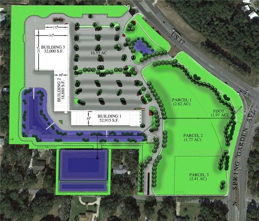 THIS IS A 23+ ACRE PARCEL At the intersection of US HWY 17 N and State Road 15A - Water and Sewer are available now. The property  was in process of Development Order at one time for a SHOPPING CENTER. Good positive conversation with Volusia County Land Development regarding a change to BPUD that would allow for Multi Family max density of max 20 units per acre along with Commercial Along US HWY 17 . The seller is willing to allow time for this to happen and is FLEXABLE regarding terms. EXISTING SHOPPING CENTER PLANS AND STUDIES ARE AVAILABLE AND CAN BE UPDATED  TO SAVE TIME& EXPENSE