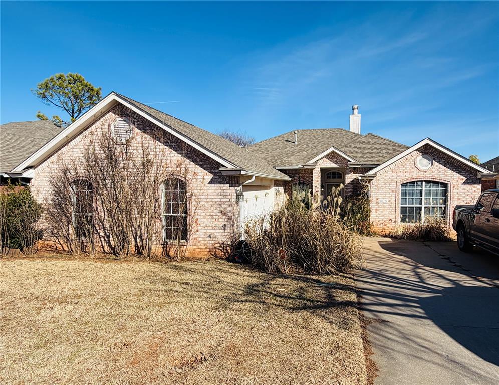 This home offers a split bedroom plan with large living with a fireplace and a formal dining.  There is a community pool.