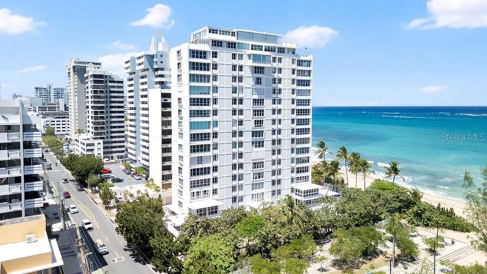 Finally! Your impeccably designed and finely appointed beachfront zen retreat in the middle of the city is here. Located in the most desirable location within Condado, you are a mere 3 min walk to fine dining, the best schools, grocery, gym, and all your new friends, right on one of the Caribbean’s premier kite surfing beaches . Condominio Las Olas is a boutique and intimate beachfront building offering an abundance of natural light, open concept design, with views of the park and Atlantic ocean from each room. With an ample two bedroom, two bath layout, this serene residence comes turn key, leaving nothing left to chance. Full generator, cistern and one deeded parking, and guest parking available.  HOA: $493, CRIM: $1685, Hazard Ins. included in HOA