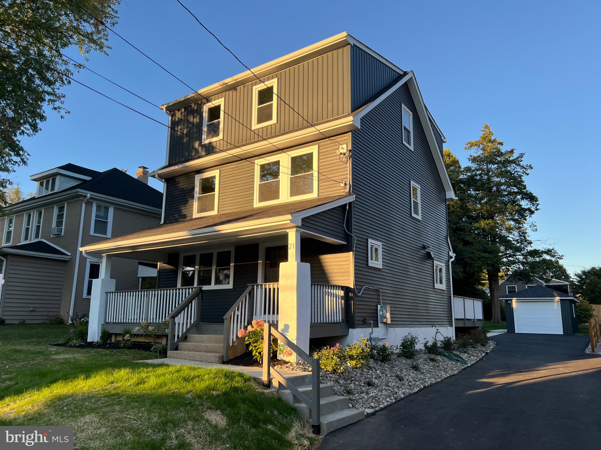 Experience the best of Main Line living in this 4-bedroom, 3.5-bath home, completely reimagined from the ground up with high-end finishes and thoughtful craftsmanship. Located in the desirable Great Valley School District, the home features bright, open spaces and a stunning quartz kitchen with a waterfall island and built-in coffee bar, flowing naturally into the living area and the spacious rear deck—ideal for entertaining or everyday living.The versatile layout offers a finished lower level, three second-floor bedrooms including an en-suite option, and a top-floor primary suite with dual walk-in closets, a private balcony, and a spa-inspired bath. A detached garage, all-new systems, and modern upgrades throughout provide true, move-in-ready convenience.Walk to Paoli Hospital, downtown Paoli and Malvern, local cafés, boutiques, and SEPTA’s Paoli-Thorndale Line. This rare blend of comfort, design, and walkability makes 21 Manor a standout opportunity.Updated floor plans with estimated square footage are included with the listing photos. Room photos are virtually staged.