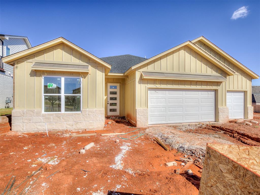 LIMITED INCENTIVE - Ask for details. Welcome to the Clearwater, the largest single-story floor plan we build in the prestigious Echo Park community in Edmond. With its sleek Modern Farmhouse exterior and expansive layout, this home offers 2,400 square feet of open living space, designed for comfort, style, and functionality. This home is currently under construction & will be complete in January 2026. The Clearwater features 4 bedrooms, 3 bathrooms, a 3-car garage, with an open floorplan, making it ideal for families or anyone seeking a spacious, thoughtfully designed home. Thanks to the open living area, you can easily have people over, serving snacks from the kitchen while your friends gather around the game on TV. The linear gas fireplace adds a touch of contemporary elegance. The kitchen is amazing with enough room for even the most advanced chef, and is the heart of this home! Featuring stunning cabinetry, walk-in pantry, under cabinet lighting, and stainless appliances including refrigerator. You can retreat to your spacious primary suite &  relax in style in this amazing spa bathroom. Separate vanities, freestanding tub, and shower with frameless shower enclosure.  Double doors leading to the perfect home office/study off entry. Upstairs are secondary bedrooms, bathroom, &  living area. Tile flooring in main living areas, and dining. You will thoroughly enjoy your outdoor space with a covered patio. Additional Features: Soft close hardware on all cabinets, Fence with one gate, white blinds, zoned irrigated sprinkler system, tankless water tank, a post-tension engineered foundation. Coming soon amenities include a playground, basketball court, pool, & clubhouse. Neighbors can look forward to making fun memories, relaxing, & unwinding with these new amenities. Parents who live in Echo Park can send their kids to school at the renowned Deer Creek Schools. Check out the Model home at 15512 Echo Park Drive: Sat 10a-6pm, Sun 1pm-6pm & Mon-Thurs by appointment.