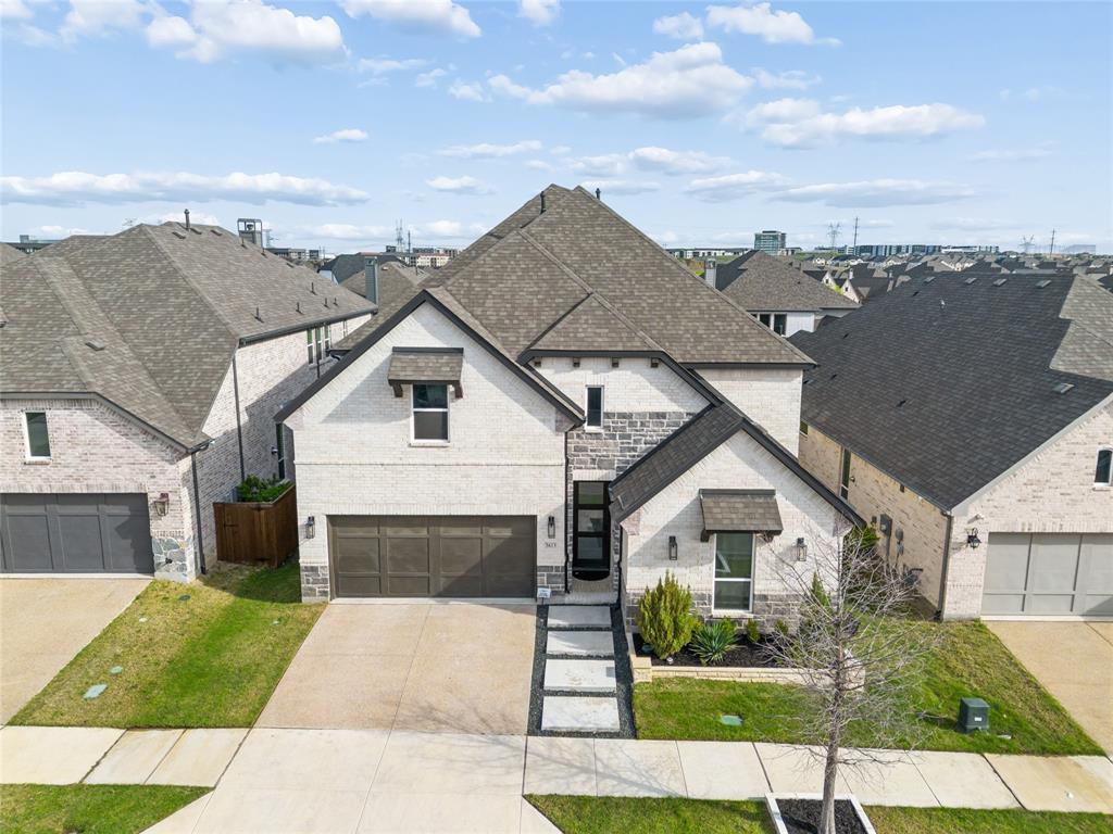 Nestled in the coveted Castle Hills community, this 4,098 square foot home offers an exceptional blend of space, design, and functionality. Featuring 5 bedrooms and 4.1 bathrooms, the home welcomes you with impressive two-story ceilings in both the foyer and living room, creating a bright, open feel from the moment you enter. The main living area is anchored by a floor-to-ceiling tiled fireplace and enhanced with sliding glass doors that provide seamless indoor-outdoor living.The kitchen contains a waterfall island, 6-burner cooktop, and ample of prep and gathering space, while the dedicated study offers flexibility for a home office. The upstairs game room and media room provide additional areas to relax or entertain guests, and the curved staircase adds a refined architectural element, tying the spaces together.The backyard offers a covered patio and string lighting, creating a comfortable setting for relaxation or entertainment. With its thoughtful layout and quality finishes throughout, this home is well-suited for any lifestyle.