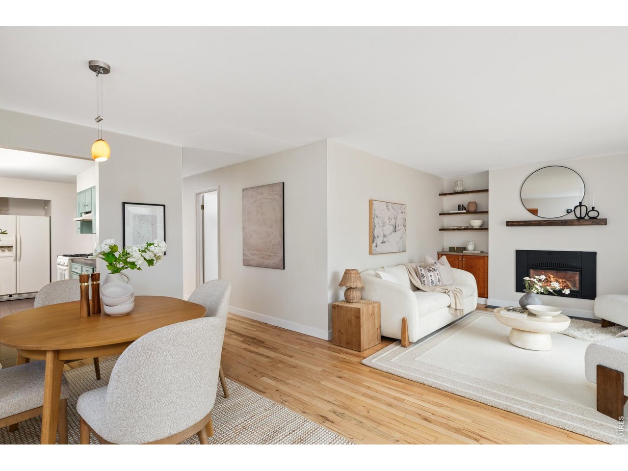 This charming 1965 ranch-style residence sits on a generous corner lot that is nothing short of a gardener's dream. Classic architectural character shines through wide windows and rich wood flooring. Natural light streams into an inviting living area anchored by a cozy gas fireplace with built-ins on either side. A sunlit dining area flows into a bright kitchen with generous cabinetry. The primary suite offers a private en-suite bath. Outside, a private backyard patio and raised garden beds create a serene outdoor sanctuary that reflects the lot's remarkable potential. A newer roof, siding and fencing provide lasting peace of mind, while the property's endless opportunity invites a new owner to add their personal vision to an already exceptional canvas. Ideally situated near Boulder, Niwot and Longmont, with a neighborhood park, extensive trail networks and the Boulder Reservoir all in close proximity, this Gunbarrel Estates offering delivers a coveted Boulder County lifestyle.