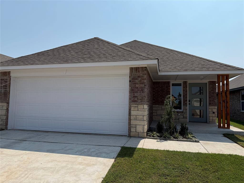 This floor design checks every box for the open floor plan buyer. Extremely versatile open floor plan includes a massive free-standing island that overlooks the dining and living room. This home is loaded with included features such as wood look tile throughout the main living area, granite and/or quartz countertops, Samsung stainless steel appliances, elevated ceilings, fully sodded, the list goes on. As a bonus this home comes with a fully fenced back yard! Enjoy added curb appeal with an upgraded landscaping package, front exterior stone work and an elite 8/12 roof pitch! Homeowners enjoy this community’s easy access to the major retailers, restaurants and entertainment venues along I-35 and its short commute to the Oklahoma City metro area. Homes in Palermo Place have distinct built-in tornado safety features in addition to in-ground storm shelters available standard only to Palermo Place homeowners. Palermo Place offers residents incredible amenities: Pool, Fitness Center, Playground, Clubhouse, and Walking Trails! Prime location within a few miles of I-240, I-35, or I-44 makes the entire OKC Metro very easy access. All within an approx 20-30 minute drive from Palermo Place: Tinker AFB, University of Oklahoma, Paycom, Amazon, Devon, Paseo District, Top Golf, the list goes on!