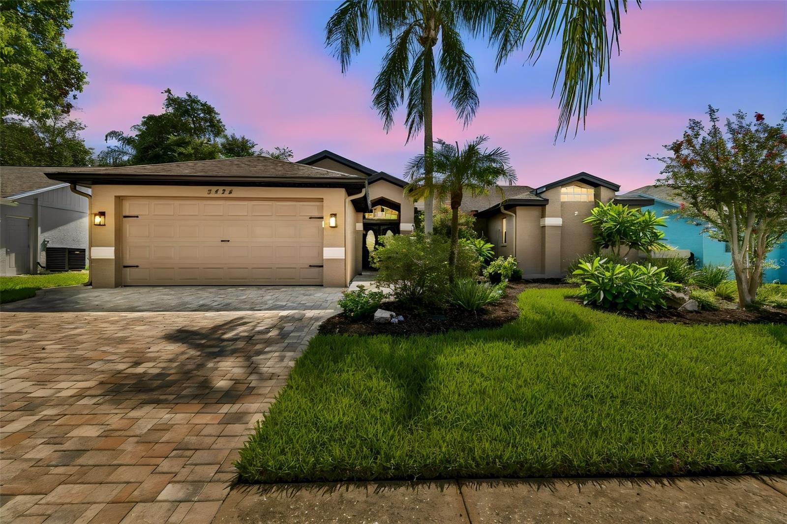YOUR PRIVATE FLORIDA PARADISE IS WAITING! Tucked away in the desirable Hunters Ridge community of New Port Richey, this beautifullyupdated 1,756 sq. ft. split-bedroom home offers the perfect blend of comfort, style, and peace of mind. From the moment you walk through the front door, you'll fall in love with the gorgeous luxury vinyl flooring, abundant natural light, and the inviting view straight through the double French doors to your backyard oasis. Step outside to your heated 7-foot saltwater pool, fully screened and surrounded by vinyl privacy fencing—creating the ultimate space for entertaining, relaxing, or enjoying Florida's sunshine year-round. A convenient pool bath provides direct outdoor access, making pool days effortless for family and guests. The spacious kitchen is ready for every occasion with newer appliances, including a refrigerator, dishwasher, and an impressive double oven featuring convection and a built-in air fryer. Elegant plantation shutters add timeless charm throughout the home. The split-bedroom floor plan offers privacy for the owner's suite while providing comfortable space for family or guests. Best of all, the major updates have already been completed, allowing you to move in with confidence: • Trane A/C (2025) • Exterior Painted (2025) • Hot Water Heater (2024) • Pool Pump (2023) • Water Softener (2021) • Generator hookup for added peace of mind. Whether you're hosting pool parties, enjoying quiet evenings under the screened lanai, or simply looking for a home where the expensive updates are already done, this Hunters Ridge beauty checks all the boxes. Homes with this combination of updates, privacy, and resort-style outdoor living don't stay on the market long. Schedule your private showing today before someone else calls it home!