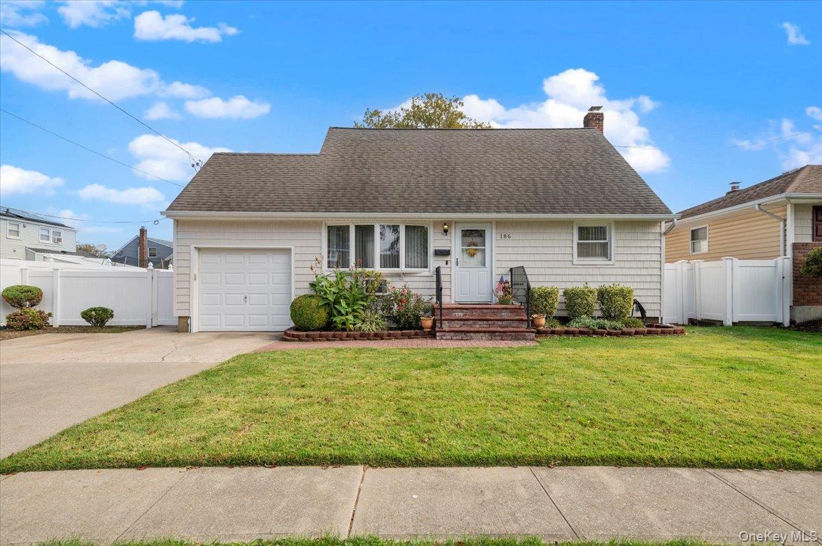 Do Not Judge this Spacious Expanded Cape from the Street. Very Large Home with Updated Extended Eat in Kitchen with Granite and Updated Appliances with GAS COOKING and Sliders Leading to Rear Yard and Covered Patio.  Two Nice Sized Main Level Bedrooms with Large LR presently used as FDR. Updated Full Bath on Main Level - Second Floor is Rear Dormered with King Sized Bedroom with Walk In Closet and Second Large Bedroom Plus Full Bath. Attached Garage Plus Full Finished Basement with Additional Bath and Outside Entrance with Three Finished Rooms and Separate Laundry Room and Utility Area with Gas Burner and Separate Hot Water Heater. Whole House Generator Included with this Home. All Situated on Private Mid Block Location that is Convenient to the Busy Hamlet of Bethpage and Shopping along with the Bethpage LIRR Station and Bethpage State Park World Renowned Golf Courses and Recreation. Bethpage School District Proudly Boasts being  Recently Ranked Ninth Best District in the State of New York.