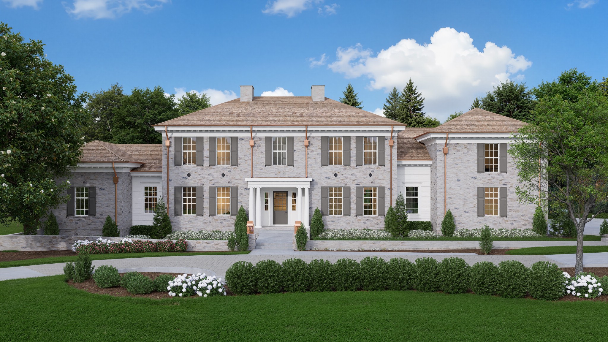 Introducing 424 Westview, a Craftsman Residential home worthy of the pages of Architectural Digest. Located on one of Belle Meade’s most coveted streets, this exceptional residence offers a rare opportunity to own a fully realized luxury home in what is widely regarded as Nashville’s premier address.Tucked into a landscape plan that includes privacy screening around the entire 1.13-acre property, the home offers a level of seclusion and tranquility that is increasingly rare. The timeless Georgian façade features hand-cut stone, a cedar shake roof, and copper gutters, downspouts, and detailing throughout. A gracious circular drive with cobblestone accents greets you and your guests. The outdoor living spaces includes a pool with integrated spa, a pool house with bath, a covered outdoor dining pergola, multiple lounge areas, a custom fire pit, and ample yard and garden space.Inside, the home is richly detailed with European transitional design and heirloom-quality finishes. A marble-tiled entry foyer welcomes you to a house full of lime-washed walls, elegant millwork, bespoke inset cabinetry, cabinet-grade millwork and beams, and delightful wallpaper accents. The many functional system upgrades include enhanced HVAC filtration, Lutron lighting, an elevator, a whole-home generatorThe residence offers five bedroom suites, each with its own ensuite bath. The primary suite is a retreat unto itself, featuring a sitting area, exposed beam work, lime-washed walls, and an impressive spa-like bath complemented by cabinet-maker-built closets and an expandable storage space with optional washer and dryer hookups.This home includes a three-car garage with room for daily storage, a home gym, private office, TV and game room/den, bunk area, two wet bars, and a pool house with space reserved for future shower or sauna customization.424 Westview is a rare Belle Meade offering where architectural integrity, thoughtful systems, and timeless lifestyles meet.