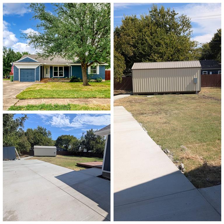 OPEN OPEN DAILY TO THE PUBLIC call to get directions to see this house on your own schedule. this house is amazing and ready now for SALE OR LEASE, hurry this is a wonderful house perfect for the person that needs a big yard, perfect for someone needing a separate workshop or office with plumbing and electric separate detached from the main house, extra extra parking, great for BOAT or RV, NO HOA, yard completely secured backyard with lots of storage, almost everything has been redone or replaced, lights, vinyl wood plank flooring, paint, redone bathrooms, newer roof, newer hvac, keyless wifi security and combo door locks entry, this is a great house for a foodie, minutes walk to major restaurants from your front door, great for airport workers 10 minutes to dfw, xtra parking pads for easy in and out parking. Amazing and sweet neighbors, seller offering a one-year home warranty. Make a great start to 2026 make a move towards ownership we offer and have creative ways to purchase.