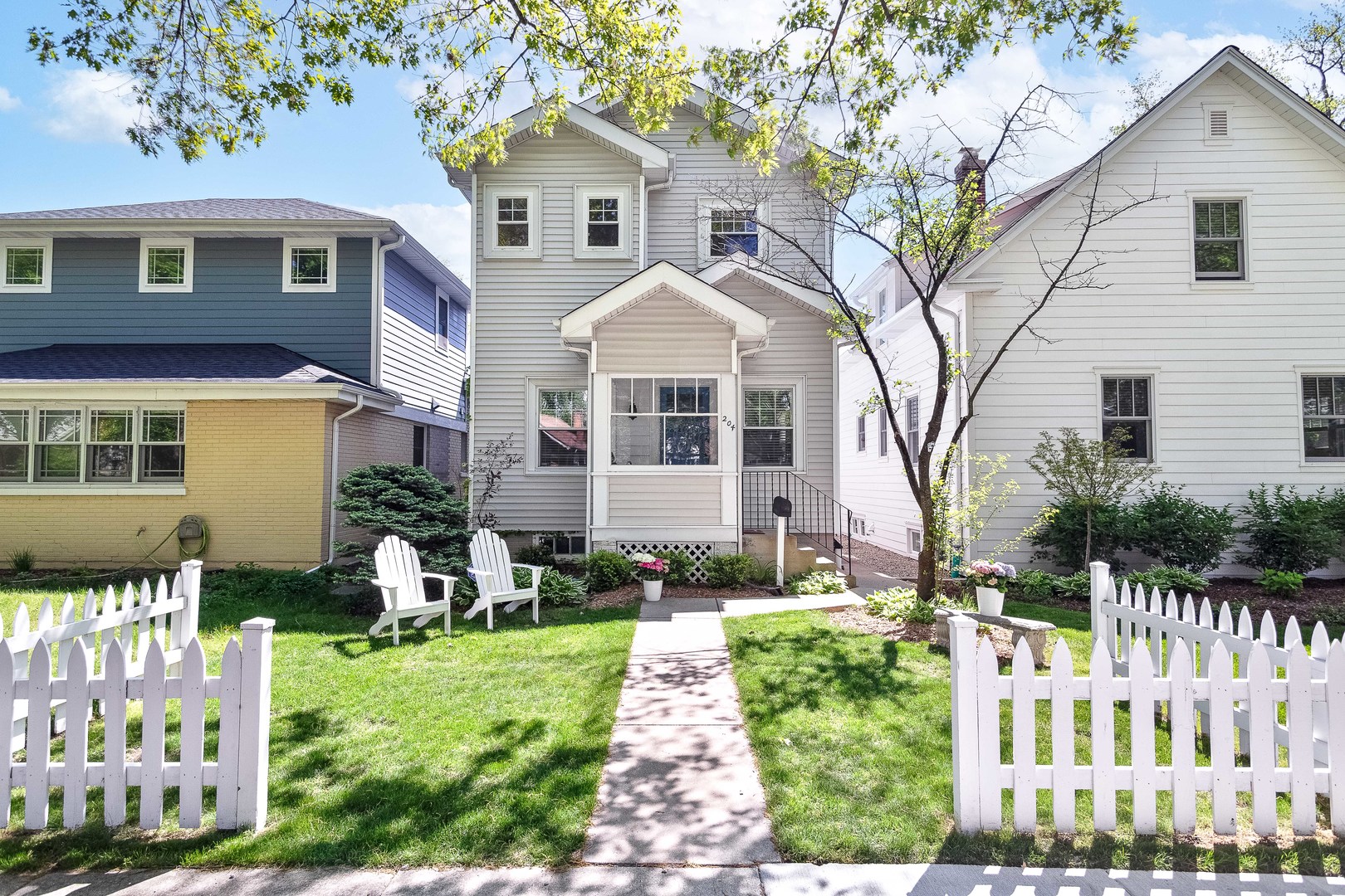 Charming 3-bedroom, 2-bath home in the highly desirable McKenzie neighborhood of Wilmette! The welcoming first-floor porch opens into a bright living room featuring built-in shelving, offering both character and great storage. The main level also includes a beautiful kitchen, separate dining room, and updated full bath, creating an ideal layout for everyday living and entertaining. Upstairs, a spacious hallway leads to three bedrooms and an additional full bath. The versatile basement provides additional living space with a recreation room, office area, and storage. Outside, enjoy a completely fenced-in backyard, perfect for entertaining, pets, or play, along with a one-car detached garage and adjacent parking pad for added convenience. Ideally located within walking distance to downtown Wilmette, Metra trains, parks, shopping, dining, and schools. A wonderful opportunity to enjoy North Shore living in an unbeatable location in the coveted McKenzie school district!