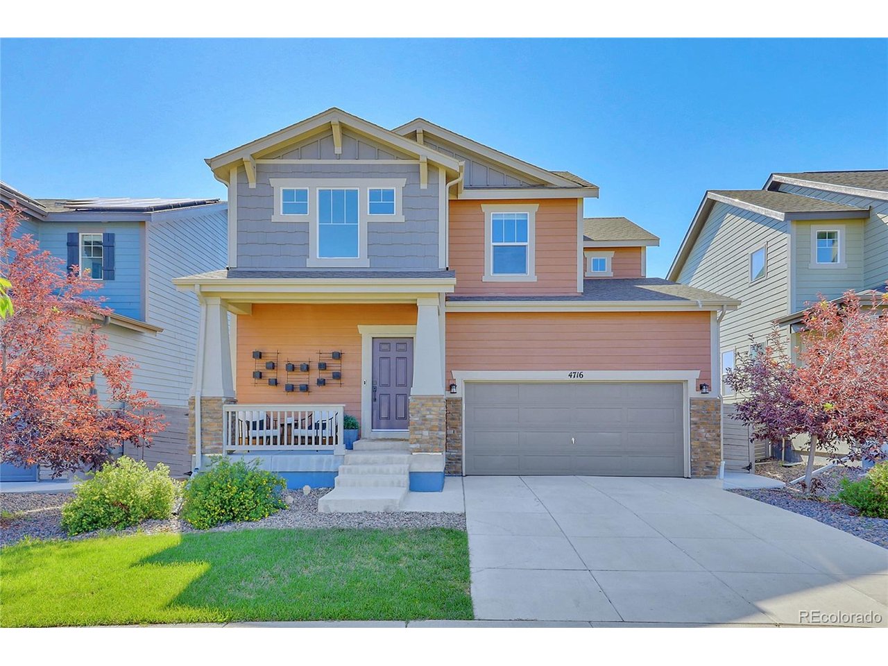Welcome to this beautifully maintained and freshly painted home in the desirable Avion at Denver Connection community, offering 4 bedrooms and 2.5 bathrooms with a thoughtfully designed open-concept layout ideal for everyday living and entertaining.The spacious kitchen features a large quartz island, stainless steel appliances, stylish pendant lighting, and ample cabinetry, seamlessly flowing into the inviting living area highlighted by a cozy gas fireplace with a sleek tile surround.Upstairs, the light-filled primary suite offers a generous layout with a well-appointed en-suite bath complete with dual vanities, quartz countertops, a walk-in shower, and an attached walk-in closet. Additional bedrooms provide flexibility for guests, a home office, or growing needs.Enjoy outdoor living in the private fenced backyard with a concrete patio-perfect for relaxing or entertaining. Additional features include durable luxury vinyl plank flooring, a modern exterior with fiber cement siding and stone accents, and a Class 4 impact-resistant roof for added durability.The unfinished basement, with framing already in place, provides an excellent opportunity for future expansion and customization.Conveniently located near shopping and dining, including Costco Wholesale just minutes away, and approximately 10 minutes to Denver International Airport. A future ~9-acre community park is currently under development nearby. A fantastic opportunity to own a move-in ready home in a growing community!