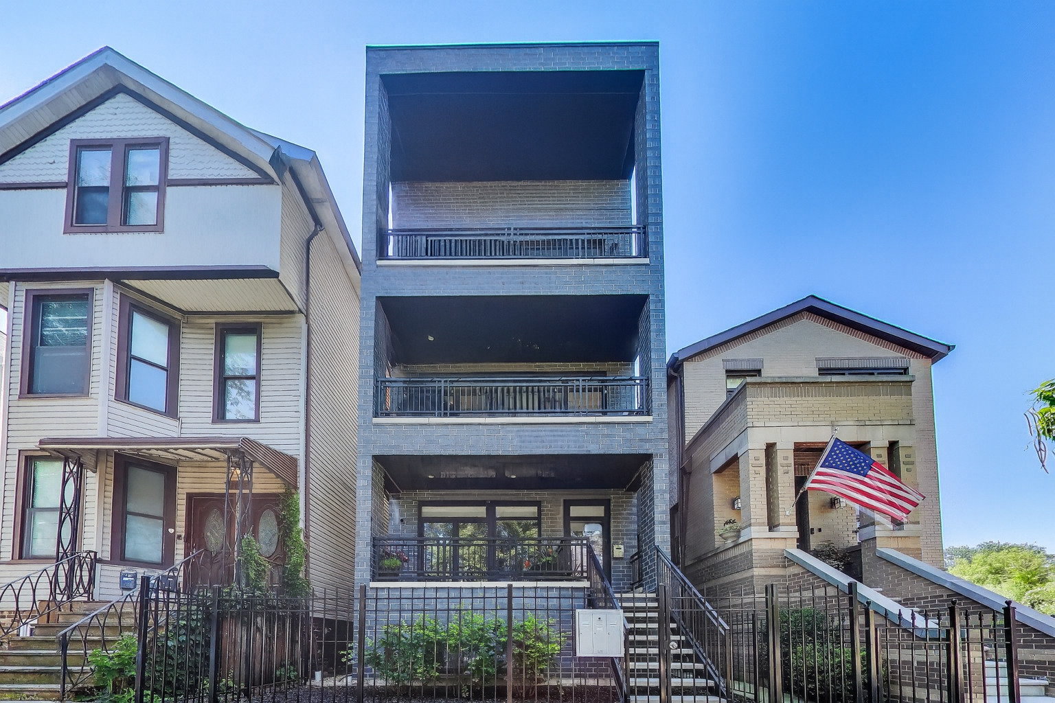Experience refined living in this stunning 2-bed, 2-bath condo in charming Roscoe Village. Better than new construction, this home offers a bright, open floor plan designed for both style and comfort. The chef's kitchen impresses with premium Wolf and Sub-Zero appliances, quartz countertops, a timeless tile backsplash, and seamless flow into the living room-perfect for entertaining indoors or on the covered front balcony. Tucked at the end of the hallway, the serene primary suite is a true retreat. Its spa-like en-suite features radiant heated floors, a steam shower wrapped in elegant porcelain tile, and a dual vanity. A second private outdoor space off the back hallway is ideal for al fresco dining. The well-appointed second bedroom and bath provide a comfortable, private space for guests. One garage parking space is included for added convenience. Just steps from the Paulina Brown Line and neighborhood dining and boutique shopping on Roscoe Street or Southport.  An A+ location in Hamilton School District and a condo that blends modern design and urban lifestyle.
