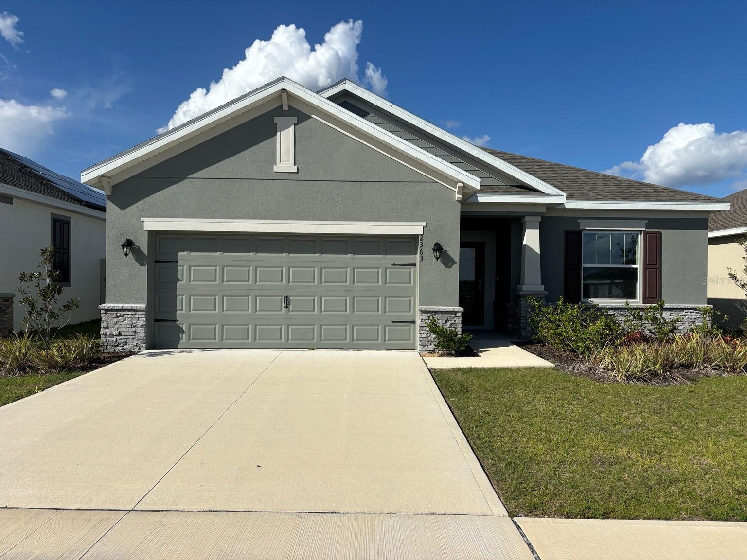 HOME IS COMPLETE!! BRAND NEW HOME!!  DANIA Model! The exterior features brick stones along the bottom of the home. 9'4" ceiling height, granite in kitchen and bathrooms, walk-in tile shower, 42" kitchen cabinets with crown molding.. The Dania is an open floor plan with great room room, big secondary bedrooms and an impressive owners suite which has a huge walk-in closet. Well appointed kitchen includes all stainless appliances, granite counter-tops in kitchen and bathrooms, kitchen island overlooking the dining and great room. Indoor laundry room. 10 Year Structural Warranty, Builders Warranty & Manufacturers warranties are all included. New Dishwasher, Microwave, Range, refrigerator, washer and dryer included!