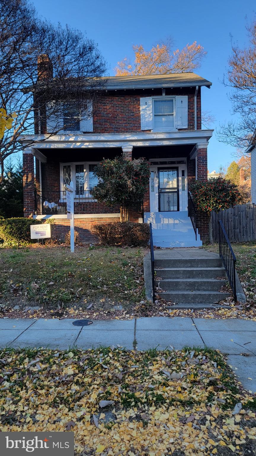 Det brick colonial. 4 bedrooms and  3 full baths with improved basement. Property is sold in "as is" conditionDining room, rear deck, garage, hardwood floors,  fireplace, livable attic. Property is also available for rent at $4,500 per month.