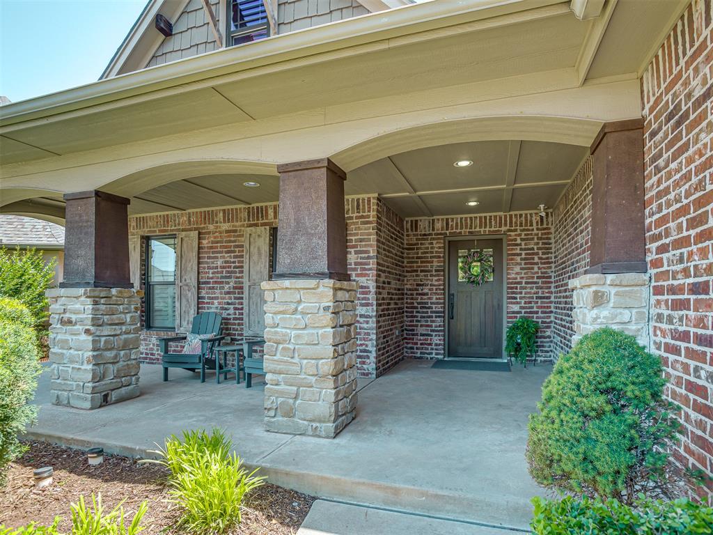Absolutely stunning home, remodeled in 2018, spacious home located in highly desired Iron Horse Ranch a Gated Community in Edmond. This is a true must see home, with 6 Bedrooms, 2 Living Space, Office or Formal Dining, Designer Features and Upgrades it is just amazing. A fabulous home with 4 Bedrooms downstairs and 2 oversized bedrooms and game room on 2nd level. With a split floorpan the primary is tucked away giving you a retreat space with high ceilings, stunning on-suite and a dream closet with vaulted ceilings, bench seat, custom hat racks and functional storage space. The main living room offers an open concept with picture windows, beautiful built-in cabinet and designer tiled fireplace. There is a front room off other entry that is great space for formal dining, home office or additional living space with French doors gives you functional privacy. A fun laundry room with mud bench and abundance of storage and built-in dog crate! A dream kitchen with apron sink, lux gold fixtures, quartz countertop, walk-in pantry, tiled backsplash and custom vent in addition a Breakfast Bar and Eat-in Dining space. Downstairs are 3 Additional bedrooms with designer on-suite bathrooms and finishes. Upstairs there is a wonderful 2nd Living Room / Bonus room space that separates the 2 additional oversized dream bedrooms giving flexible space in each room in addition to the amazing walk-in closets. In addition to a beautiful bathroom with designer finishes. A large walk-in attic space with spray foam insulation gives you even more flexible storage space. Spray Foam insulation, smart oven, Lutron light switches (app controlled). The backyard offers a spacious living area with room for a conversation set along with dining set with fully fenced yard and lush grass. Iron Horse community offers walking trails, luxury pool & clubhouse, ponds with catch & release fishing, large playlet and community activities throughout the year.