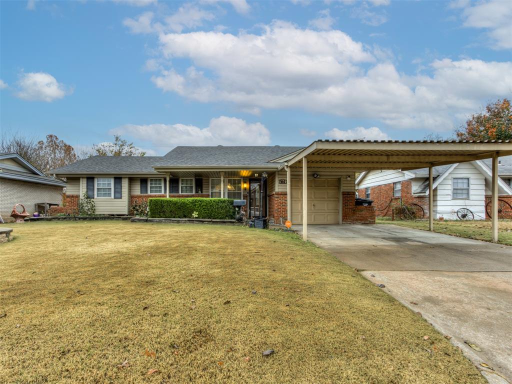 Take a look at this 3 bedroom 2 bath brick home located in Moore, OK and Moore Public Schools!! It has a 1 car garage with 2 car carport attached!! It offers 2 living areas for enjoying time with family or friends. It also has a large in ground storm shelter located in the garage to offer peace of mind during storm season.  It is conveniently located near shopping areas, restaurants and other amenities!! Come and take a look and make this home your dream home!!**Title work has been started with First American Title Yukon - Gaye Liddle and Lori Newbry.**