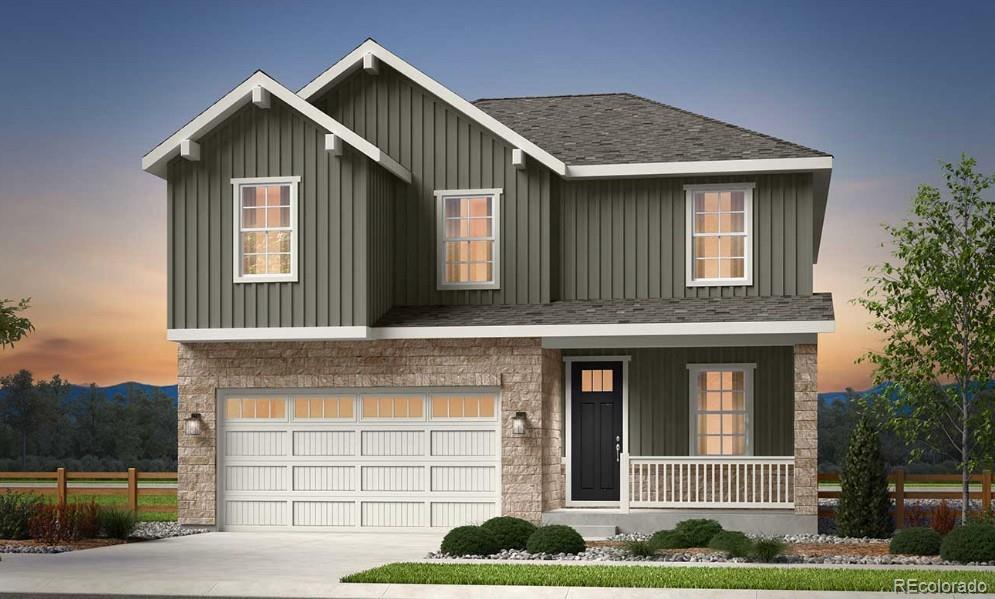What's Special: Larger Lot | Greenbelt Lot | No Rear Neighbors | 5th Bedroom | Gourmet Kitchen. New Construction - June Completion! Built by America's Most Trusted Home Builder. Welcome to the Granby at 24161 E 32nd Place in Aurora Highlands! This inviting two-story home is designed for connection, comfort, and everyday convenience. The main floor showcases an open great room that flows into a bright dining area and a gourmet kitchen with built-in appliances. A pocket office/tech area provides the perfect spot for work or organization, while the first-floor guest bedroom suite offers ideal privacy for visitors. Step outside to enjoy an outdoor patio that extends your living space. Upstairs, you'll find a spacious loft, three secondary bedrooms, and a well-appointed primary suite featuring a walk-in shower, dual-sink vanity, linen closet, and large walk-in closet. Two additional bathrooms and a conveniently located laundry room complete the second floor. The partial unfinished basement gives you room to grow. Come home to The Aurora Highlands, a vibrant community in Aurora, CO. Enjoy scenic trails, parks, an outdoor pool, and an onsite school, with future retail and dining on the way. With its own E-470 entrance, you're just 10 miles from DIA and close to downtown Denver and the Tech Center. Explore 21 miles of trails or relax in your private backyard—life here is full of connection. Additional Highlights Include: gourmet kitchen with built-in appliances, first-floor guest bedroom suite in place of flex room, pocket office/tech area, outdoor patio, partial unfinished basement, upgraded flooring, lighting, and hardware package. Photos are for Representative Purposes Only. MLS#9225158