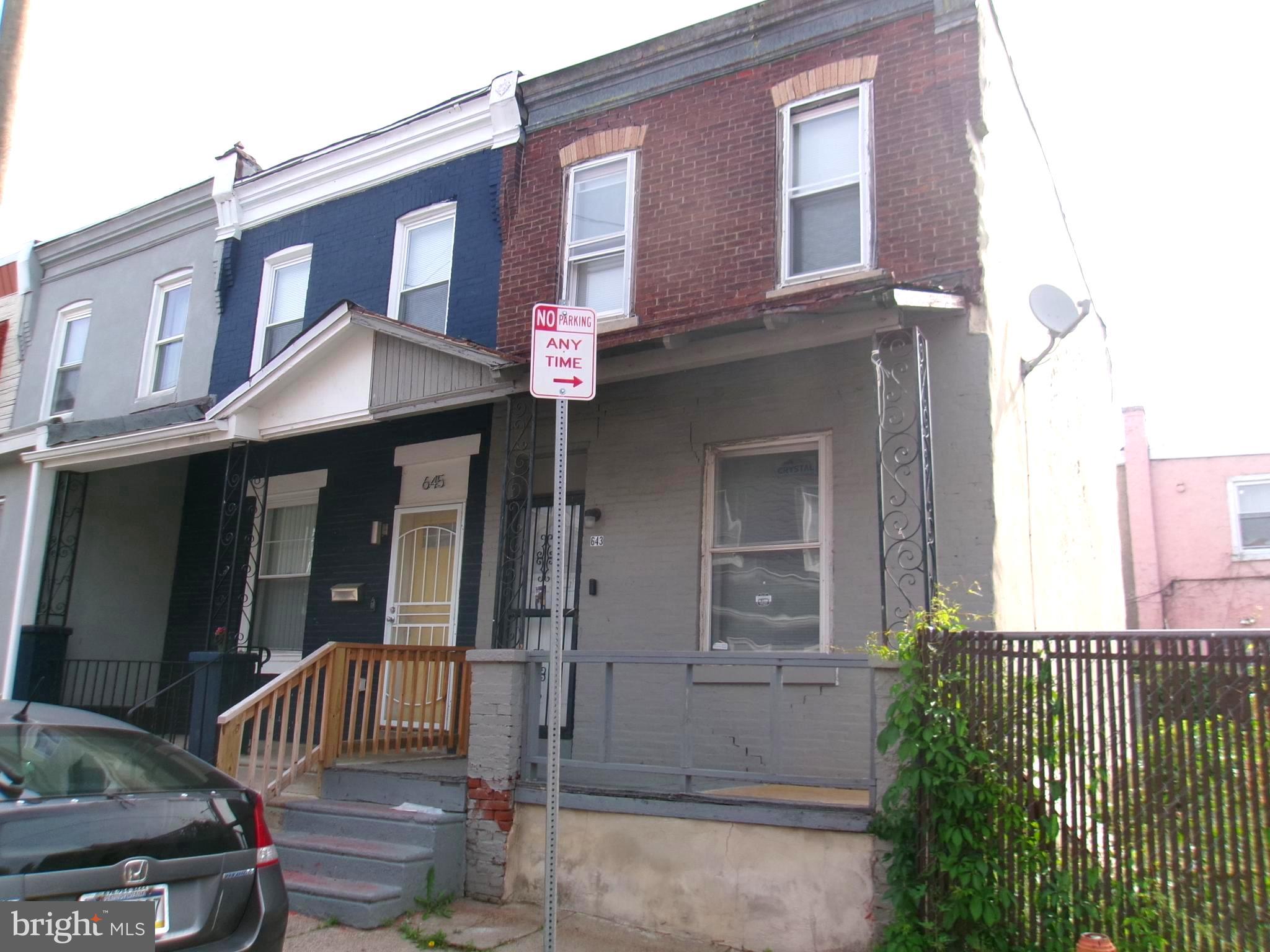 2-Bedroom 1-Bathroom residential home with a total rent of $1,075 per month. This Portfolio is part of a 5 Single Family and 1 Multi Family package of rental homes throughout the City. Buy 1 or Buy them ALL. All of the units, but 1 are rented. Properties are in very good condition, and this package is a nice affordable long-term investment. A full agreement of sale and Proof of funds is required, and with agreeable terms and conditions, a 10-day due diligence will be granted to buyer with a full property tour and financials.  Seller is open to selling single properties or as a full package.  All offers will be presented and proof of funds with financial strength is required, all units are licensed and lead tested. All deposit checks/wires must be received within 48 hours of a signed agreement of sale. These rental homes will offer a good yield as Philadelphia continues to build momentum.