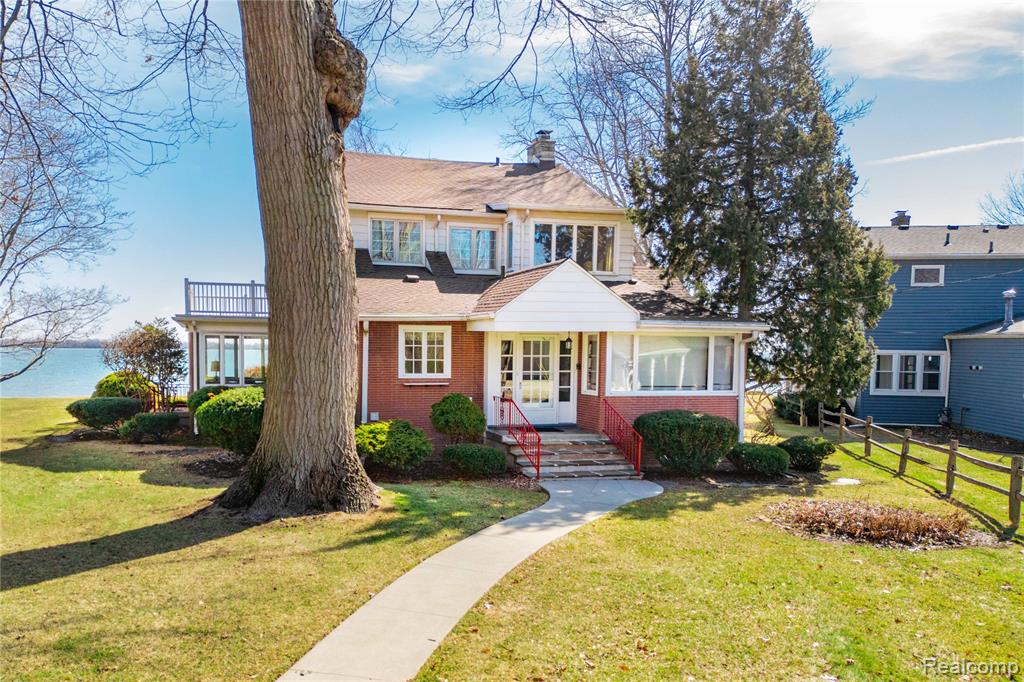 Waterfront living at its finest on Hickory Island! Take a walk through time, then picture this beauty with today’s trends—the views are spectacular where the Detroit River meets Lake Erie. Featuring an impressive 149 feet of waterfront—the largest on Hickory Island—this 5-bedroom home offers breathtaking scenery where you can relax and watch boats pass by from your own backyard. A full basement provides additional space, and the generous outdoor setting adds to the appeal. Ready for your vision, this home presents incredible potential and endless possibilities for a renovation. Don’t miss your chance to create something truly special in a highly desirable waterfront location.