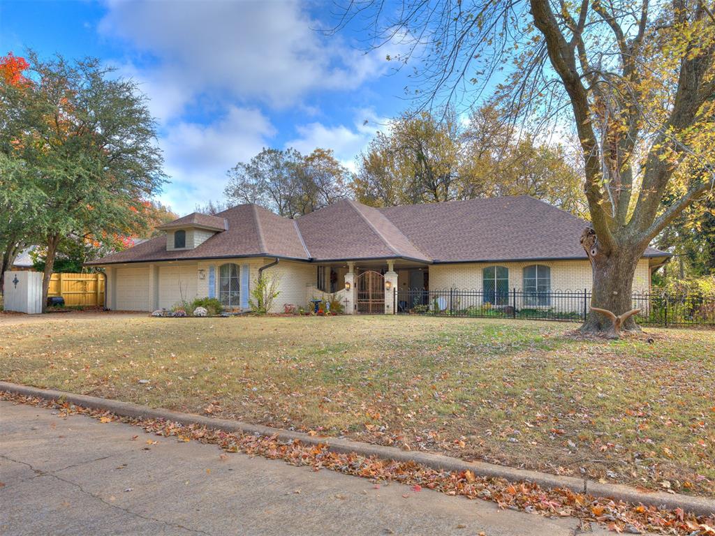 Nestled on a charming, tree-lined street in one of Norman’s most established neighborhoods, this gem offers peaceful living just steps from the OU vibrant campus and the heart of the city.The house sits on an enhanced lot, and boasts a private front courtyard, a sun-filled side yard, and a wooded backyard with scenic views, giving you several outdoor spaces to retreat and unwind. Inside, the house features unique wooden screen panels and custom built-in cabinetry thoughtfully integrated to add a cohesive interior design. Seamless pocket doors increase flexibility allowing for easily moving furniture around and overall spatial use. With 4 spacious bedrooms, 2 and a half bathrooms, two spacious living areas, a remodeled open kitchen and an oversized fireplace, this house has it all!