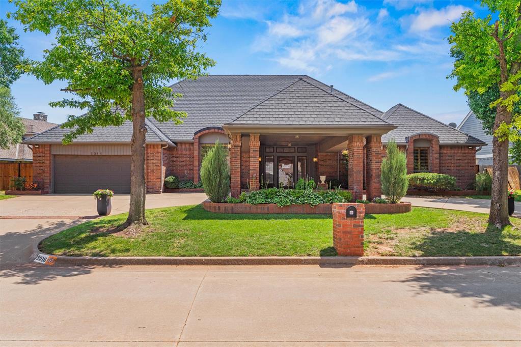 Welcome to this meticulously maintained and intentional one-level home tucked away on a quiet cul-de-sac in the highly sought-after Val Verde neighborhood. Offering 4443 square feet, this thoughtfully designed residence features 4 spacious bedrooms, 3 bathrooms, soaring ceilings, plantation shutters and rich wood floors and an ideal layout for both everyday living and entertaining. Large kitchen with beautiful built in cabinetry and desk. The primary suite includes an attached office, creating the perfect space for working from home or a quiet retreat. Primary bathroom features soaker tub, shower and his and her vanities. Two secondary bedrooms share a Jack and Jill bathroom. Additional highlights include a formal dining room, a whole home generator, and exceptional pride of ownership throughout. A rare opportunity to enjoy timeless design, generous living spaces, and effortless single-level living in one of the areas most desirable neighborhoods close to Mercy Hospital, Kilpatrick Turnpike, shopping and restaurants.
