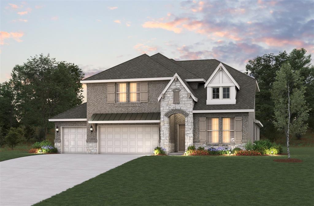 Welcome home to the Summerfield — a beautifully designed Beazer Home where style meets comfort. From the moment you step inside, soaring ceilings and a breathtaking staircase set the tone for a home that’s both stunning and inviting. This 4 bedroom, 3 bathroom home features a fireplace, large island, formal dining room, three car garage, and a covered patio, all situated on a west-facing homesite. The first-floor guest suite offers a warm welcome to visitors, while the thoughtfully designed layout ensures space for every part of your life.Designed with the latest trends in mind, this home showcases quartz countertops, rich hardwood flooring, and striking 42-inch linen cabinetry.  Every Beazer home is certified by the Department of Energy as a Zero Energy Ready Home, designed for superior energy efficiency and healthier indoor air quality with Indoor airPLUS. This solar-ready home is built with durable 2x6 exterior walls and spray foam insulation, achieving an impressive average HERS score of 41. Just minutes from Lake Ray Hubbard, Woodcreek in Fate, TX is a vibrant master-planned community designed for fun, connection, and everyday convenience. With multiple amenity centers featuring pools, a basketball court, sports fields, a dog park, and a fitness center, there’s something here for every member of the family to enjoy.Students will thrive in the highly acclaimed Rockwall ISD, making Woodcreek not just a great place to live—but a smart place to grow.Estimated completion: July 2026Days on market reflect the start of new home construction