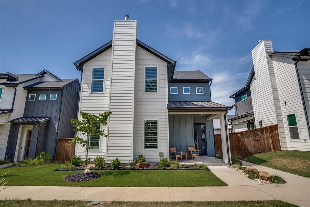 Price improvement! Move in ready! Many extras included- Fort Worth Gem with Downtown Views and Luxurious Finishes. Discover your dream home in the heart of Fort Worth! This exquisite 3-bedroom, 3-bathroom residence seamlessly blends timeless elegance with modern amenities.  **HOA maintains front and back lawn. Enjoy peace of mind in this easy to care for property that boasts an open floor plan, perfect for entertaining and everyday living. Minutes from downtown, Stockyards and Trinity river trails.

Upon entering, you're greeted with warm finishes,  featuring custom shutters throughout. The spacious living area, awash with natural light, flows effortlessly into a modern kitchen equipped with premium appliances and sleek countertops. The dining area provides a perfect setting for both casual meals and special occasions. Adjustable Phillips hue lights help set any mood.
Each bedroom is a private haven, offering ample space and comfort. The primary suite is a true retreat, complete with a luxurious en-suite bath featuring premium fixtures and thoughtful design. A whole house water softener and tankless water heater add to the comfort.

Beyond the interior, the property continues to impress with its exceptional exterior features. The Hardie board siding not only provides durability but also enhances the home's curb appeal. The meticulously designed landscaping highlights the home's attractive facade and ushers guests into a private backyard oasis that beckons for relaxation.  Whether enjoying a morning coffee or hosting evenings under the stars, the setting is further enhanced by incredible views of the Fort Worth skyline.

The two-car garage provides not just ample parking but is also insulated for optional uses.  Features a  MyQ opener. This Fort Worth residence promises a lifestyle of comfort and luxury, with every detail thoughtfully curated to cater to the most discerning homeowner. Don't miss the opportunity to make this extraordinary property your own.