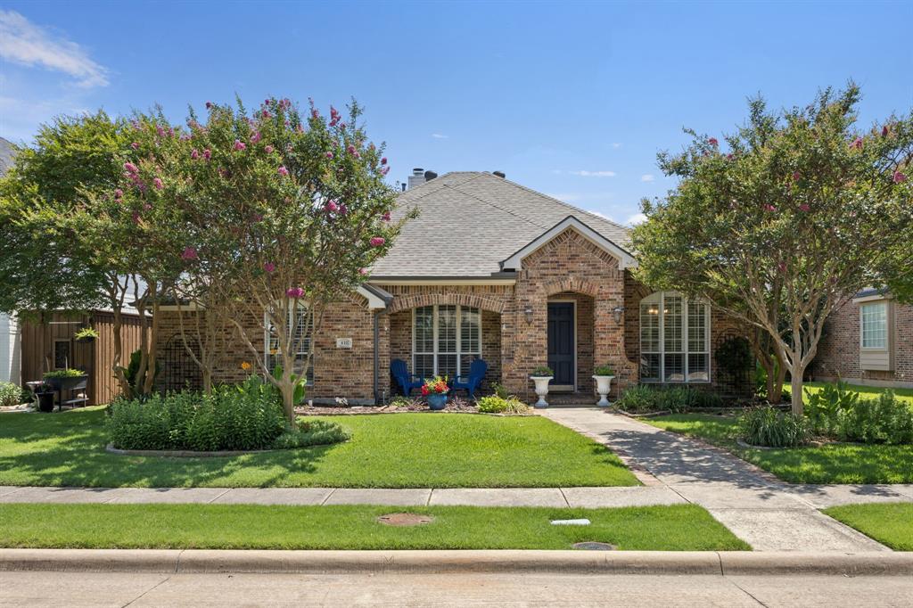 SELLER OFFERING $3000 TOWARDS BUYER CLOSING COSTS FOR ACCEPTABLE OFFER! This stunning one-story Highland home in highly desirable Reid Farms offers the perfect blend of luxury, comfort, and location—just minutes from the Shops at Stacy. Thoughtfully updated, the home features 4 spacious bedrooms, a private study with french doors, an open-concept layout, and elegant finishes like plantation shutters throughout the home and all neutral tones,  upgraded luxury vinyl plank floors. The gourmet kitchen boasts a Bosch dishwasher, gas cooktop, oven is convection, self cleaning and an air fryer! The large solid surface  Corian island and countertops flow seamlessly into the expansive family room with a gas fireplace. The split master suite includes a jetted tub, separate shower and plenty of space to relax. Step outside to your private backyard retreat with a sparkling pool, spa, waterfall feature, covered patio with Pergola, the flowers are sensational... custom lighting and sound system, and an 8-ft board-on-board privacy fence. Additional amenities include a covered front porch, upgraded windows, and professionally landscaped grounds, and...a cul-de-sac truly a rare find!  All mounted TVs stay, as well as the stainless steel refrigerator in the kitchen (ice maker doesn't work) and the washer and dryer... See attached page for all the extras of this perfect home!!!!!