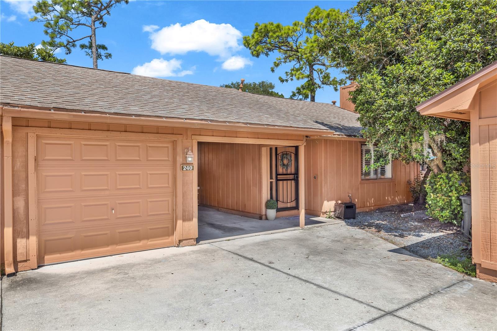 Welcome to this beautiful and very well maintained 3 bedroom, 2 bathrooms Townhome in the desirable location of Sterling Park in Casselberry.  Property features an abundance of natural light, laminate flooring throughout the dining room, hallways and kitchen. Spacious living room with wood burning fireplace and vaulted ceilings with beautiful wood beams giving that special look. Enclosed/Open private patio from dining room making it great for entertainment and family gatherings. The master bedroom features a private porch as well as a master bathroom. One car garage along with one car parking making it great to park two cars. The Community amenities includes clubhouse, community pool, and tennis court. Location is everything, near major roads, shopping plazas, grocery, entertainment and so much more. Don't miss this opportunity!