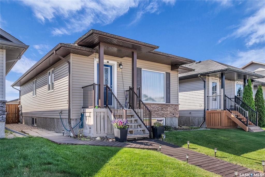 Welcome to 838 Glenview Cove, a 968 sq. ft raised bungalow with a double detached heated garage & awesome location backing a green space, off-leash dog park, walking paths & pond area!  This garage is a man cave measuring 22’ x 24’ & featuring an 8 ft. overhead door, 220 wiring, it’s fully insulated, heated & has epoxy flooring.  The house is welcoming with a front facing living area, newer laminate flooring & a large window bringing in a lot of natural light.  The main floor has a 4-piece bathroom, 3 good sized bedrooms and an open-concept kitchen to dining area.  The kitchen features stainless steel appliances & a large island perfect for entertaining.  The dining area walks out onto a concrete patio overlooking the fully fenced backyard that has a shed, a gazebo & raised flower beds included.  The basement is fully finished except the ceiling. It features 2 additional bedrooms, a 4-piece bathroom, a large open family area, the laundry room & plenty of storage.  With excellent location on a quiet family friendly street this perfect family home comes complete with all appliances, central air conditioning, an owned alarm system & natural gas bbq hookup.  Presentation of all offers on Monday September 1, 2025 @ 5:00pm.  Call today to view.