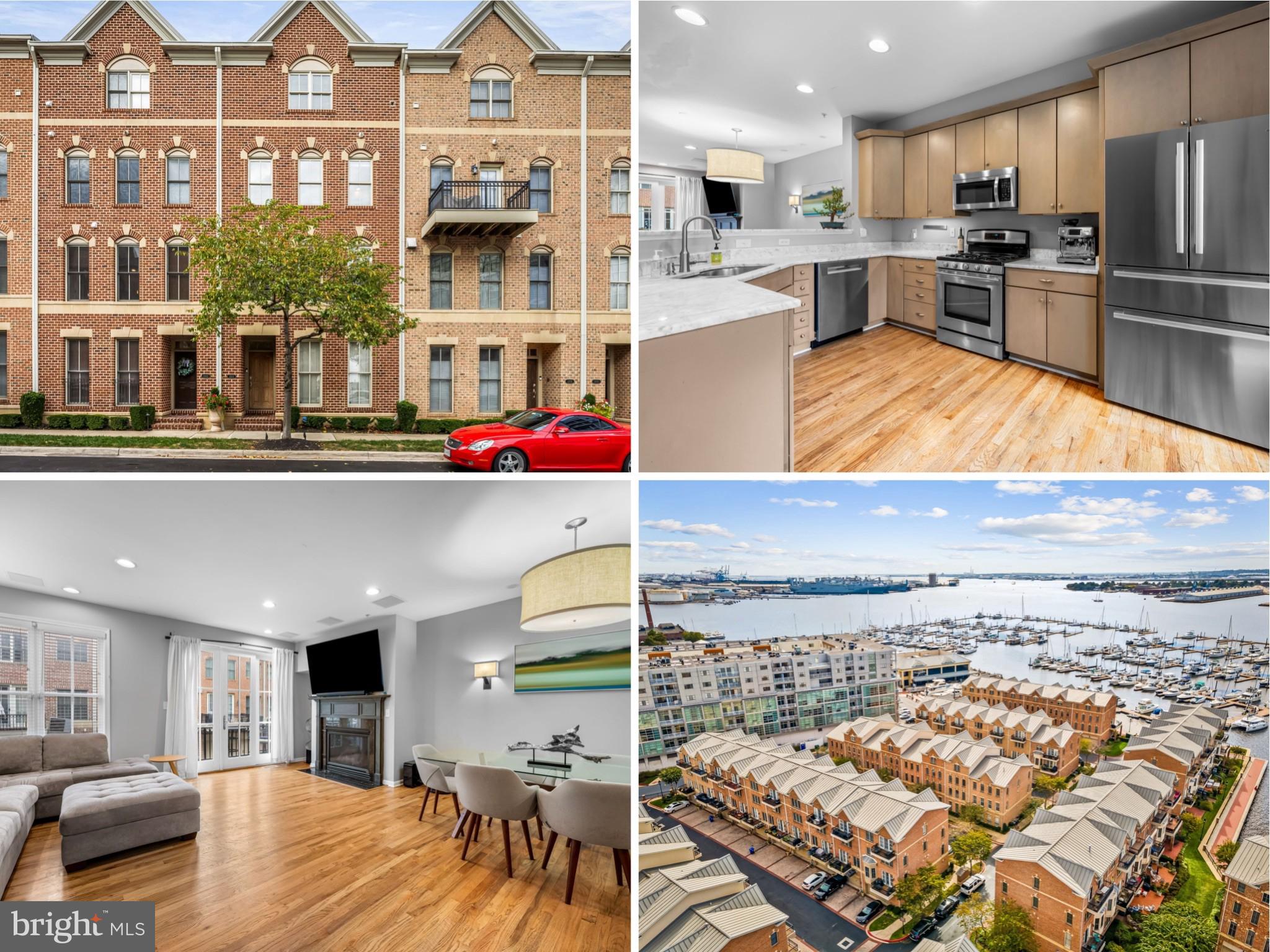 Welcome to 2614 Lighthouse Lane! Experience luxury living in a waterfront comunity in this stunning 3-bedroom, 2.5-bath residence with a 2-car garage & 2-car parking pad, located in one of Baltimore’s most exclusive gated enclaves — The Moorings. Enjoy water views in this spacious four-level home, featuring an open floor plan, and hardwood floors throughout the main living areas. The entry level offers flexibility that is currently setup with a golf prattice cage. The open-concept second level is perfect for entertaining, complete with a large, updated kitchen, and balcony. The third level includes two bedrooms and one full bath, while the fourth level is dedicated to a luxurious primary suite — featuring a spa-like bath with a soaking tub, double vanity, oversized walk-in closet, and private balcony. Perfectly positioned along the city’s promenade and across from a world-class marina, The Moorings offers walkable access to premier restaurants, shopping, and entertainment — all within a secure, peaceful waterfront setting.