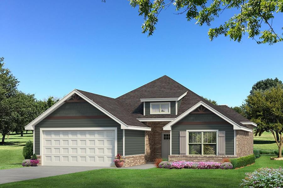 This Dane floor plan features 1,830 Sqft of total living space, which includes 1,700 Sqft of indoor space and 130 Sq Ft of outdoor living. This spacious home offers 4 bedrooms, 2 full baths, 2 covered patios, a utility room, a mudbench for additional storage, and a 2-car garage with an in-ground storm shelter installed. The sizeable living room welcomes a coffered ceiling with a ceiling fan, a center gas fireplace with our stacked stone surround detail, large windows, Cat6 wiring, and wood-look tile. The kitchen supports custom-built cabinets to the ceiling with glass and lights in the uppers, stunning pendant lighting, 3 CM countertops, a center island, a large corner pantry, modern tile backsplash, and stainless-steel appliances. The primary suite has a sloped ceiling detail with a ceiling fan, our cozy carpet finish, and windows. The attached bath features a dual sink vanity with framed mirrors, 3 CM countertops, a free-standing tub, a private elongated toilet, a European walk-in shower, and a HUGE walk-in closet. Secondary bedrooms feature sizeable closets, carpeted flooring, windows, and ceiling fans. Covered outdoor living area offers a wood-burning fireplace, a gas line, and a TV hookup. Other amenities include our healthy home technology, a tankless water heater, R-44 insulation, a whole home air purification system, and MORE!