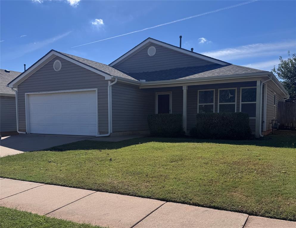 Beautiful 3 bed 2 bath home with a large backyard and back patio. Large kitchen including an oven, flat top, dishwasher, and microwave. W/D hookups and 2 car garage. Off of Penn and NW 150th, close to Quail Springs Mall, and lots of shopping centers!